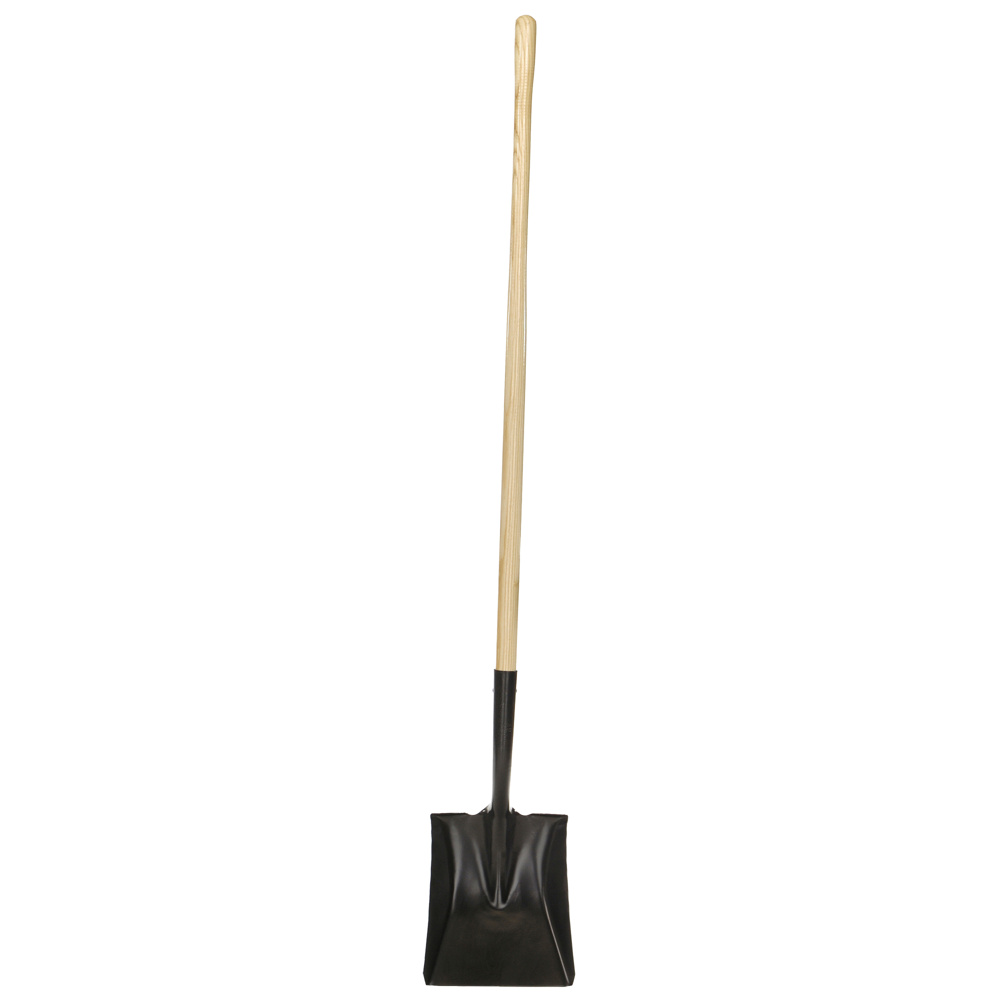 Pelle à bout carré, Bois, Lame Acier durci, Manche en Droit, Longueur 49-1/2"