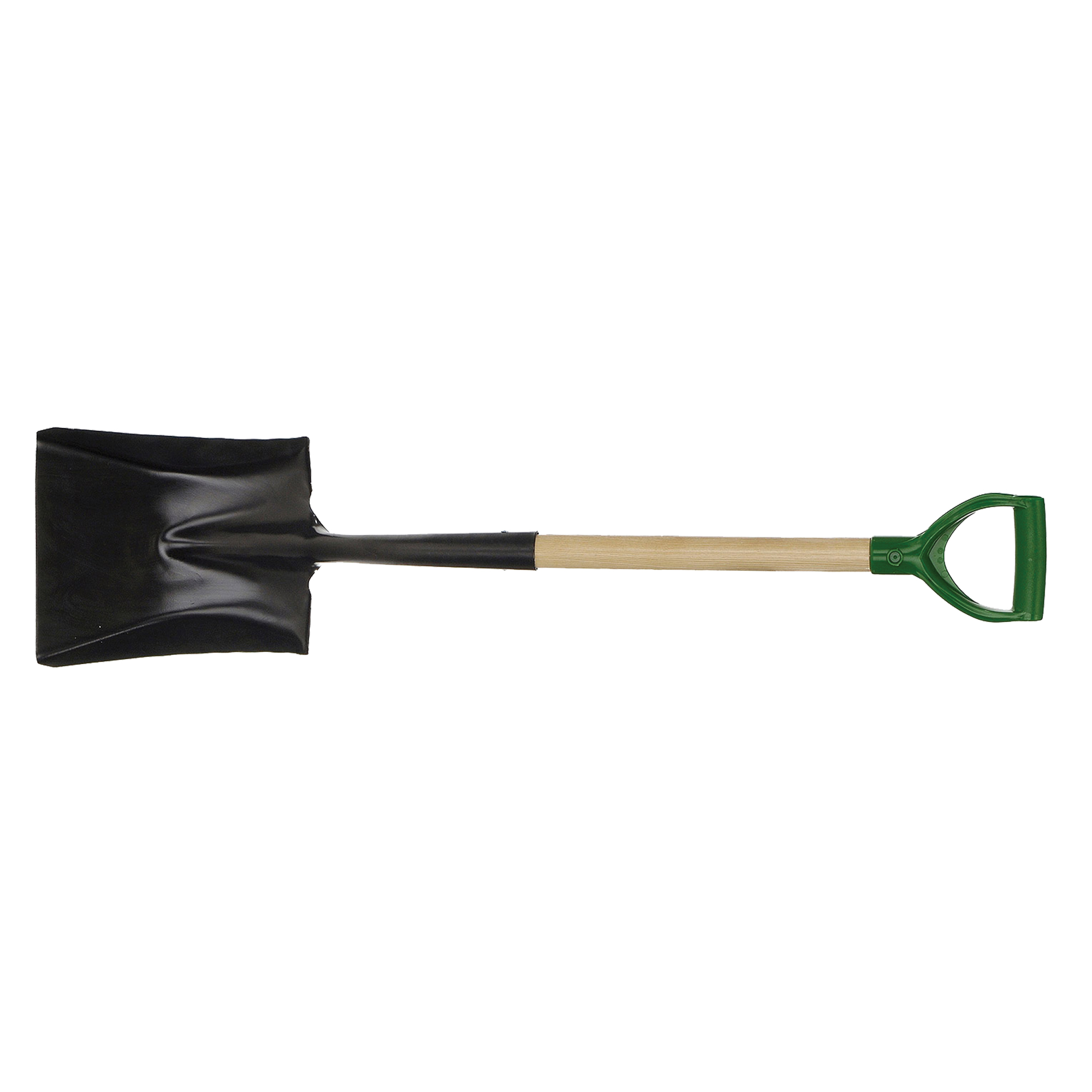Pelle carrée, Bois, Lame Acier durci, Manche en Prise en D, Longueur 29"