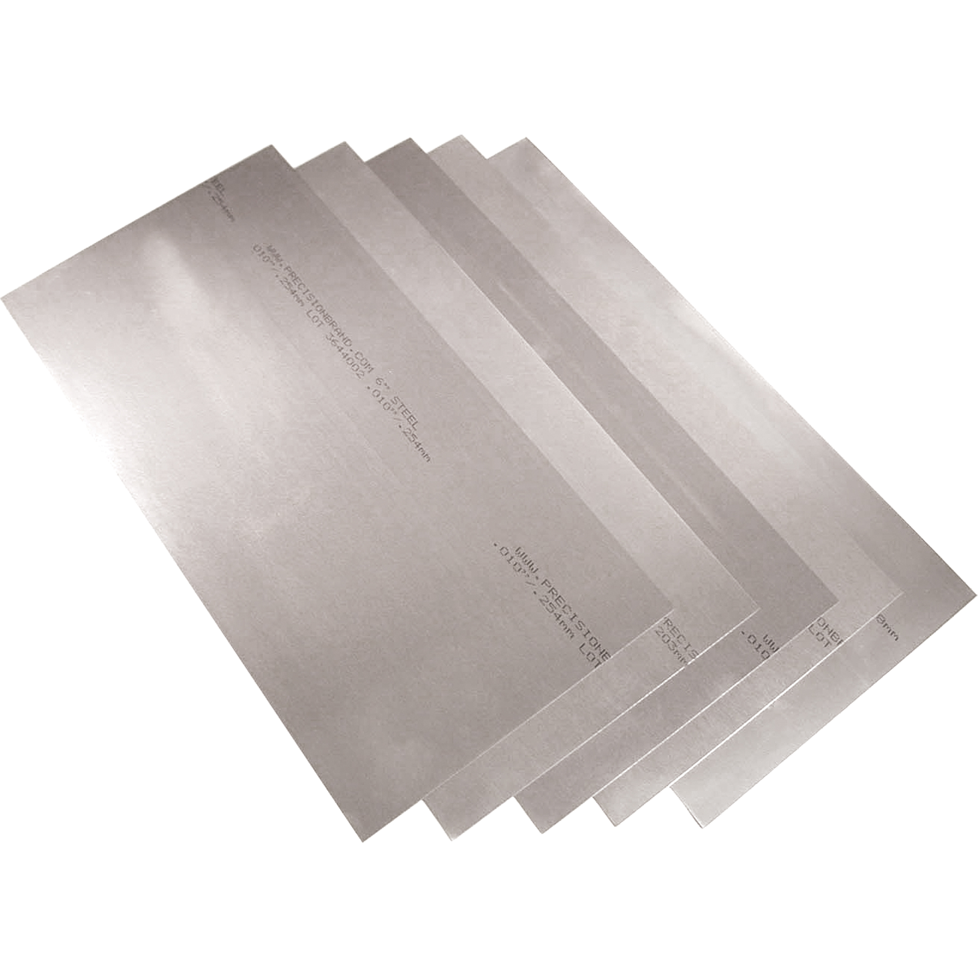 Rouleaux & feuilles de cales minces, Épaisseur de 0,01", Acier