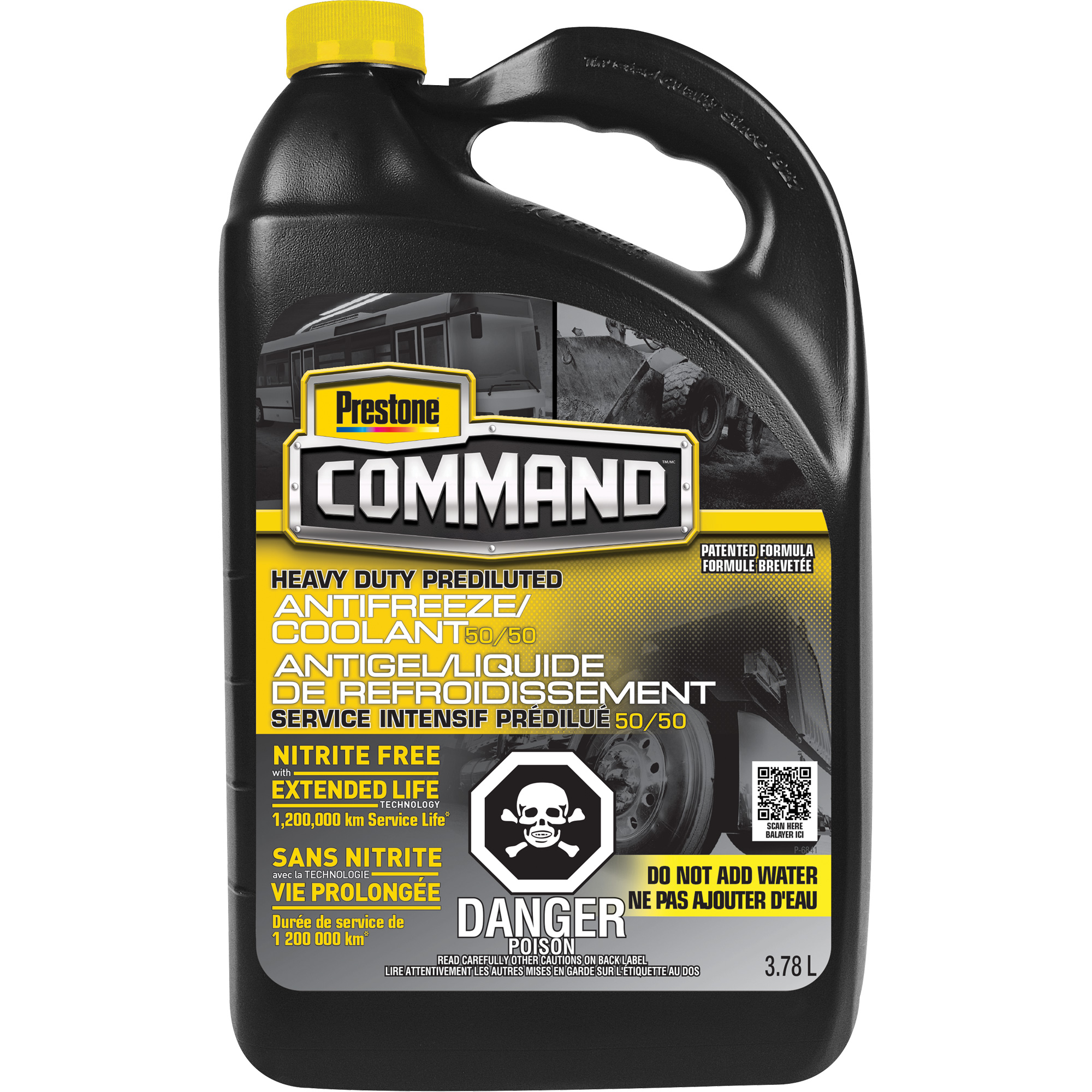 Liquide de refroidissement/antigel 50/50 sans nitrate robuste longue durée pour service lourd CommandMD, 3,78 L, Cruche