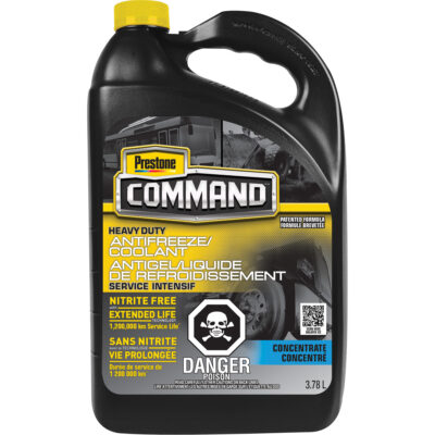 Liquide de refroidissement/antigel concentré sans nitrate robuste longue durée pour service lourd CommandMD, 3,78 L, Cruche
