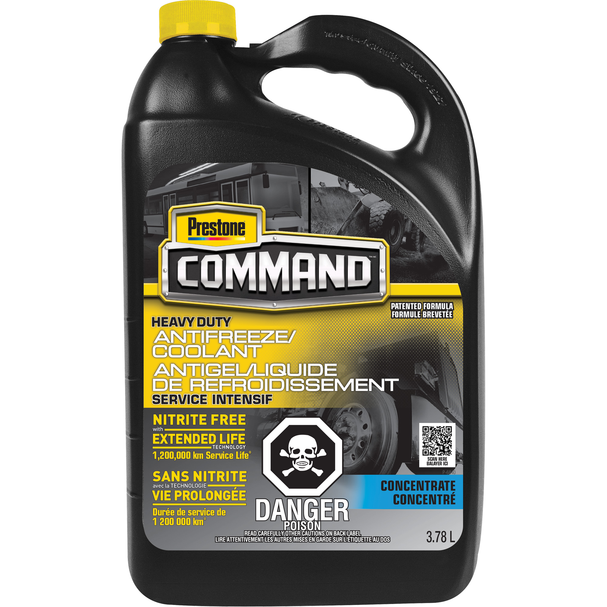 Liquide de refroidissement/antigel concentré sans nitrate robuste longue durée pour service lourd CommandMD, 3,78 L, Cruche