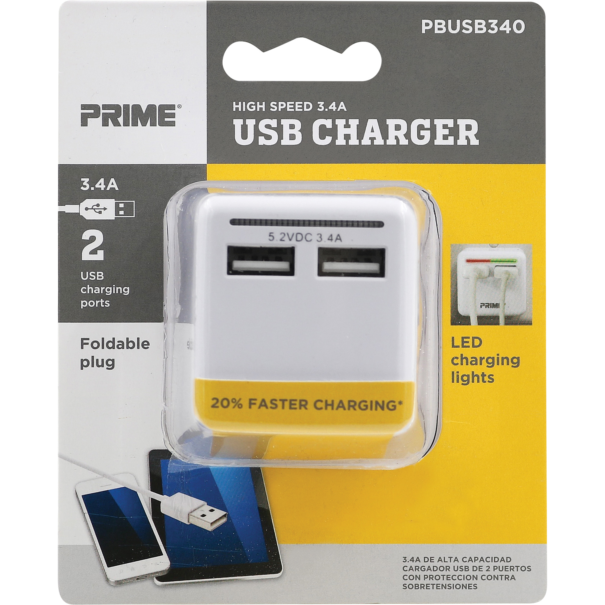 Chargeur USB PrimeMD haute vitesse
