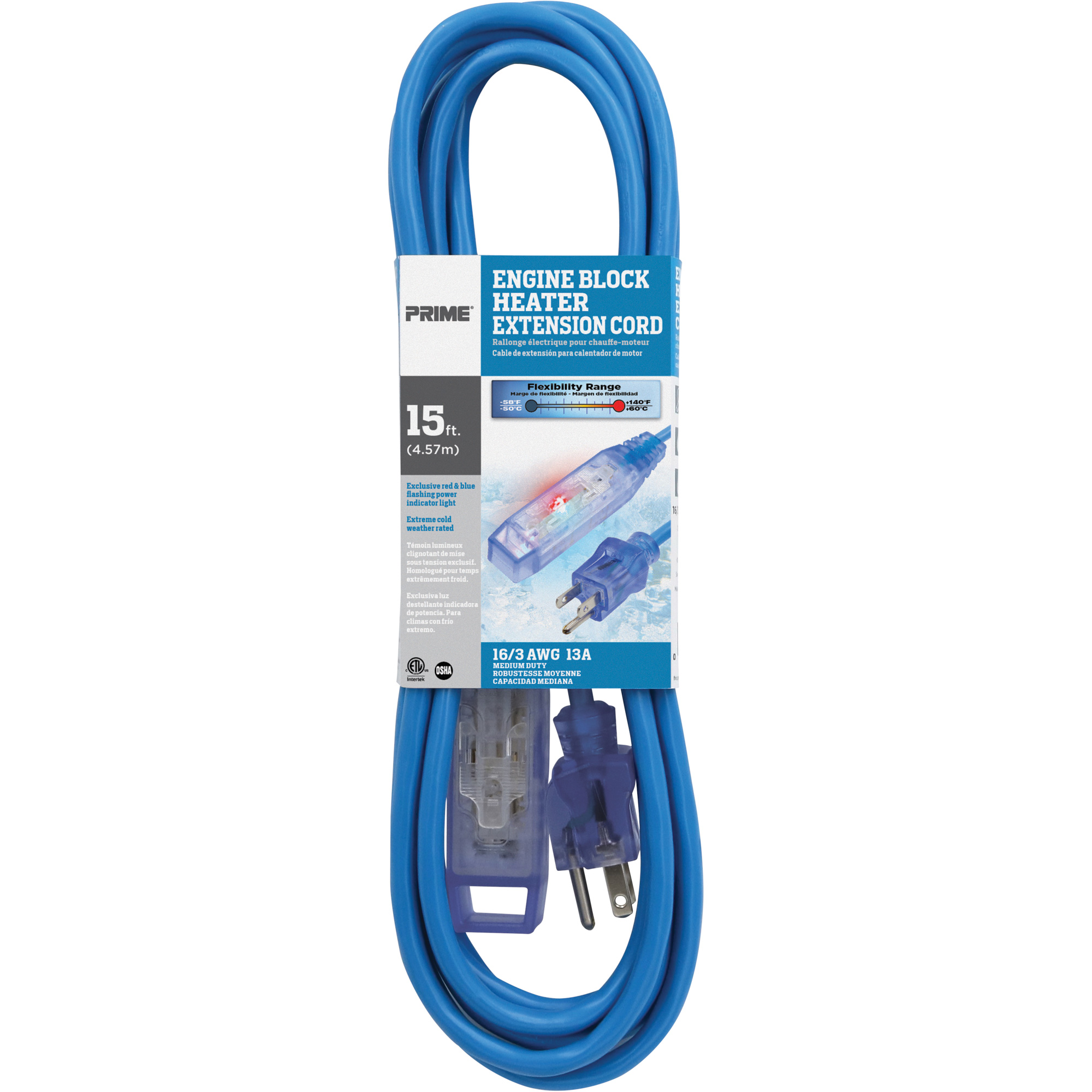 Chauffe-moteur Glacier FlexMC, Toutes saisons, SJTW, AWG 16/3, 13 A, 3 prise(s), 15'