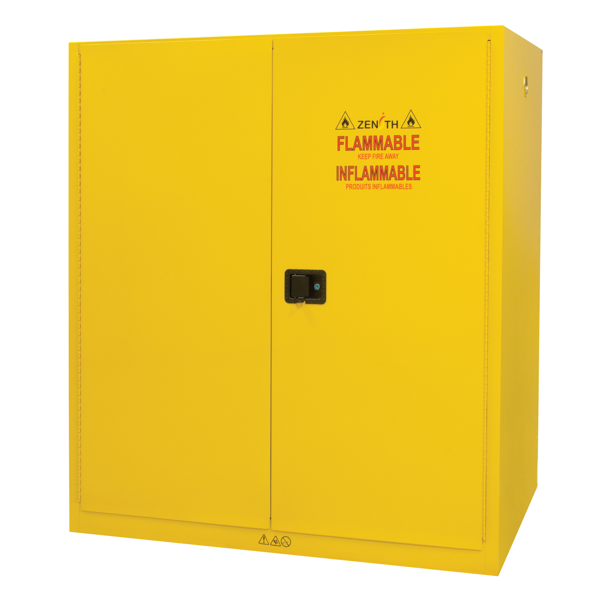 Armoire pour entreposage de barils à la verticale, Capacité de 110 gal. US, 2 barils, Jaune – Image 2