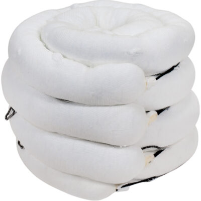 Barrage absorbant de première qualité, Huile seulement, 10' lo x 5" la, Absorption 35 gal., 4 /pqt