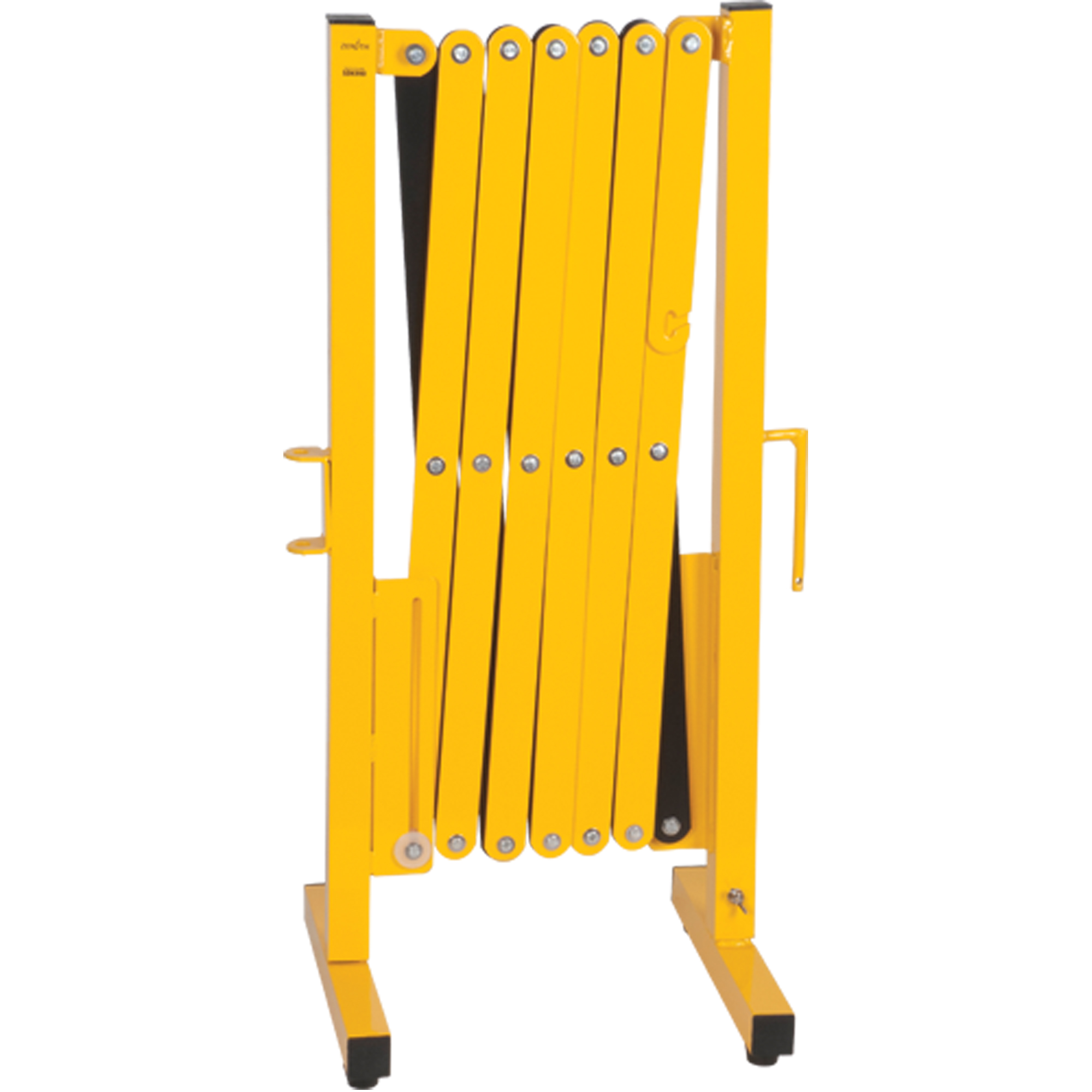 Barrière extensible, 37" h x 11' lo, Noir/Jaune