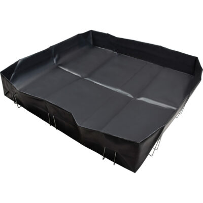 Berme à support en fil métallique, Capacité 2244 gal. US, 12' la x 30' lo x 12" h, Support en L