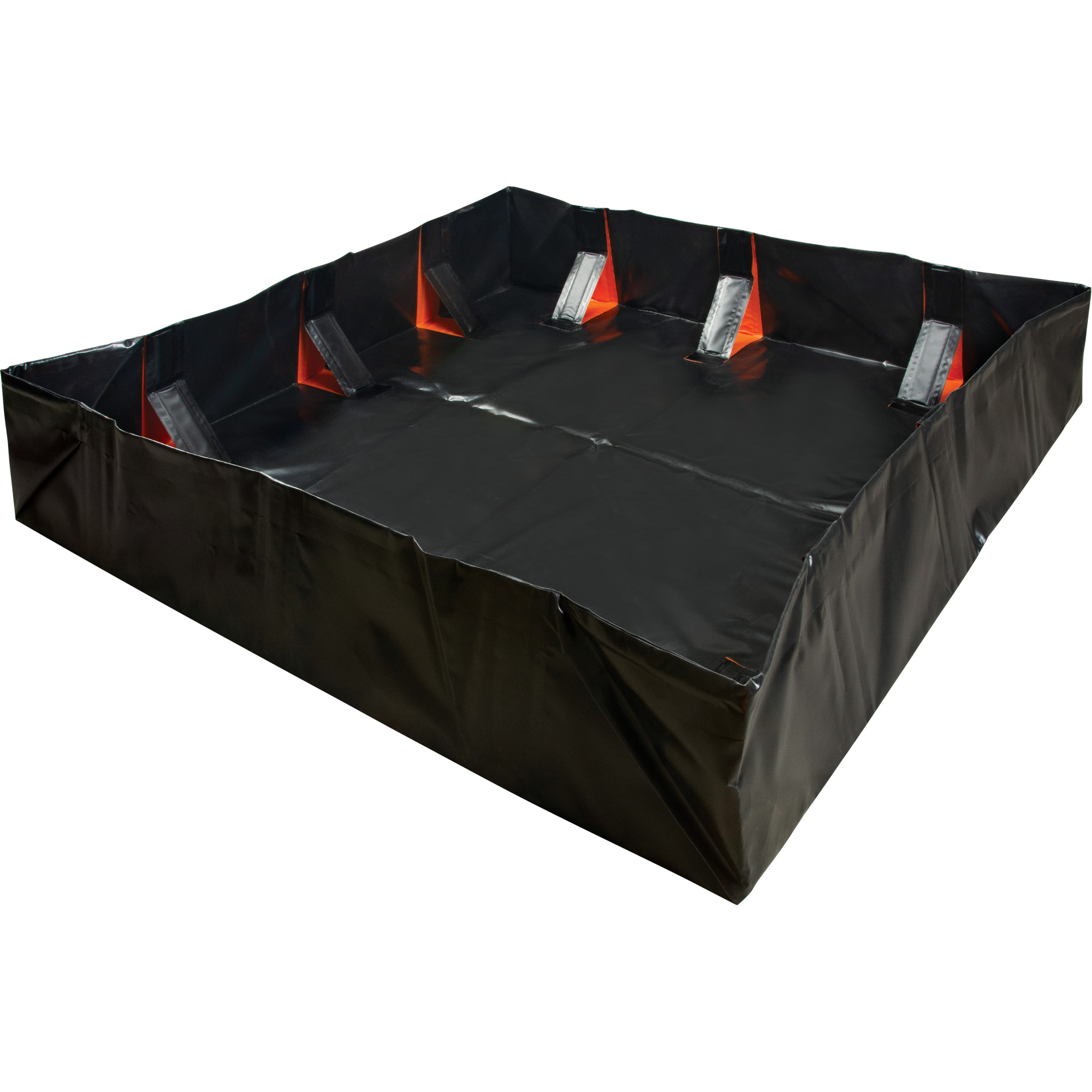 Berme déployable à mur IBX, Capacité 1077 gal. US, 12' la x 12' lo x 12" h, Support à encliqueter