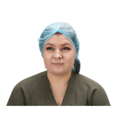 Bonnet bouffant plissé, Polypropylène, 24", Bleu
