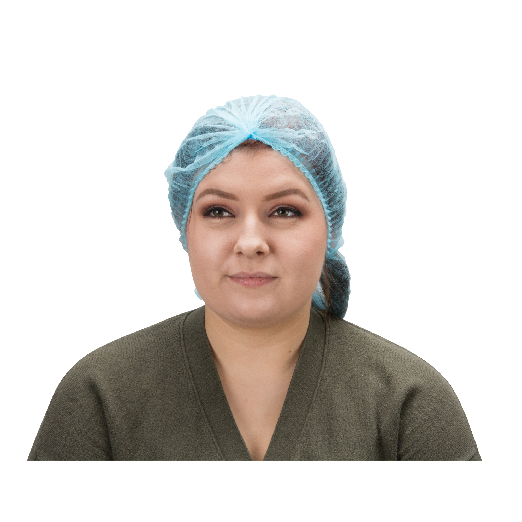 Bonnet bouffant plissé, Polypropylène, 24", Bleu