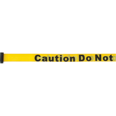 Cartouches de ruban pour assembler vos propre barrières de contrôle des foules, Caution Do Not Enter, 7', Ruban Jaune