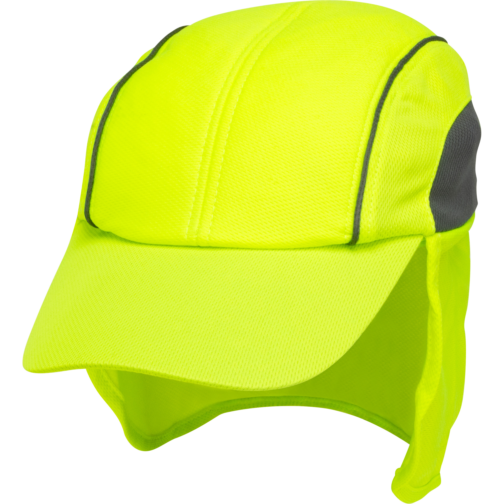 Chapeaux de refroidissement avec voiles pour le cou, Lime haute visibilité