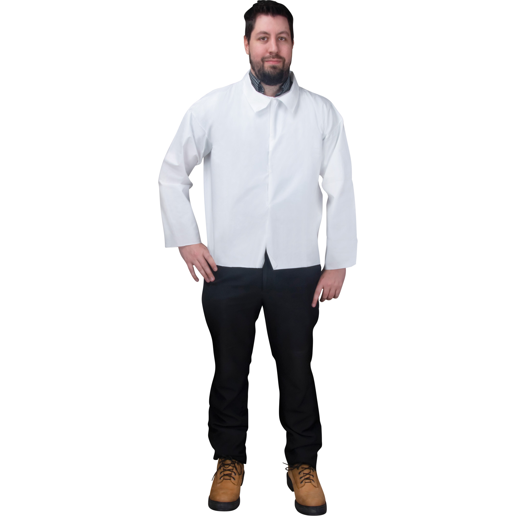 Chemise jetable, Microporeux, 4T-Grand, Blanc