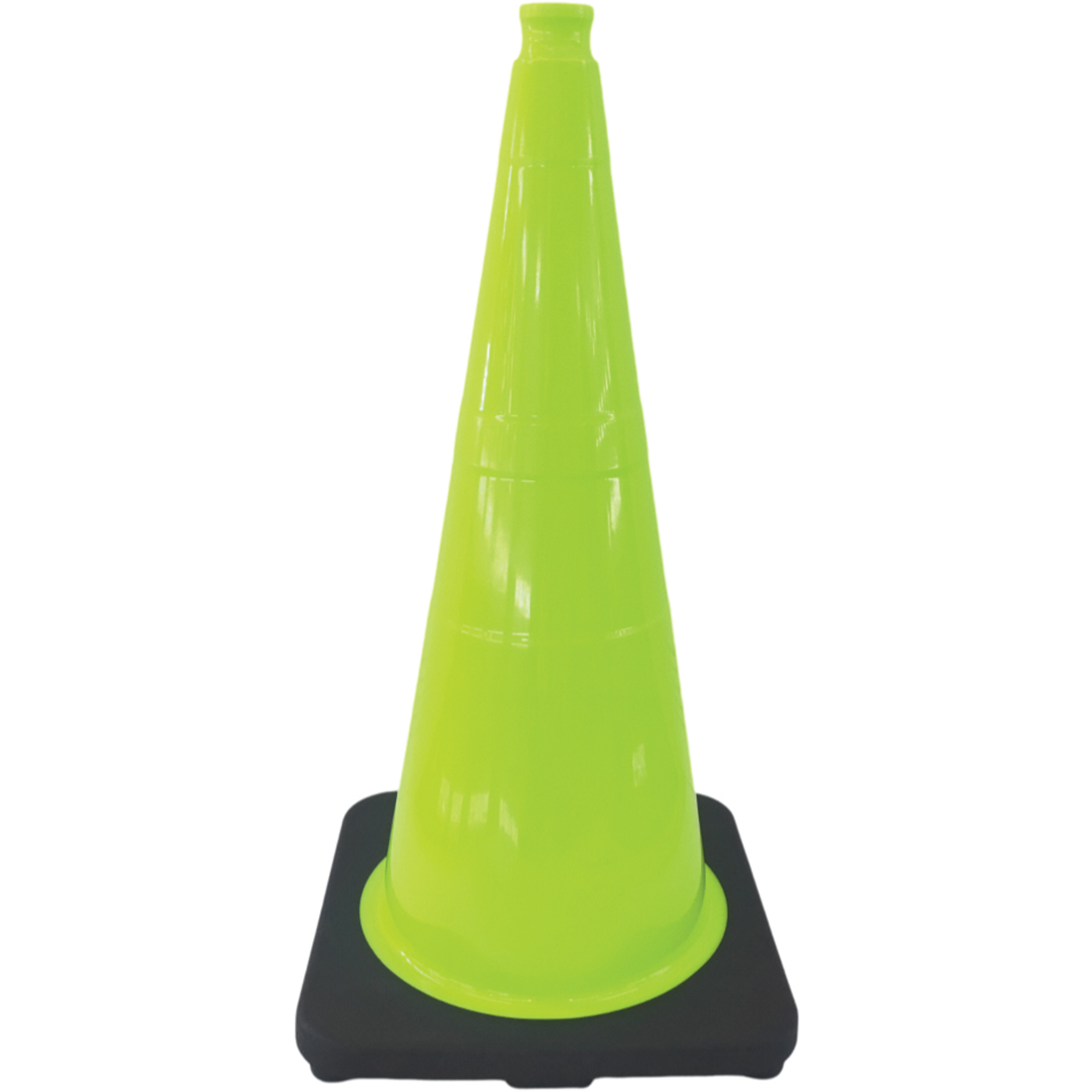 Cône de signalisation de première qualité, 18", Vert lime