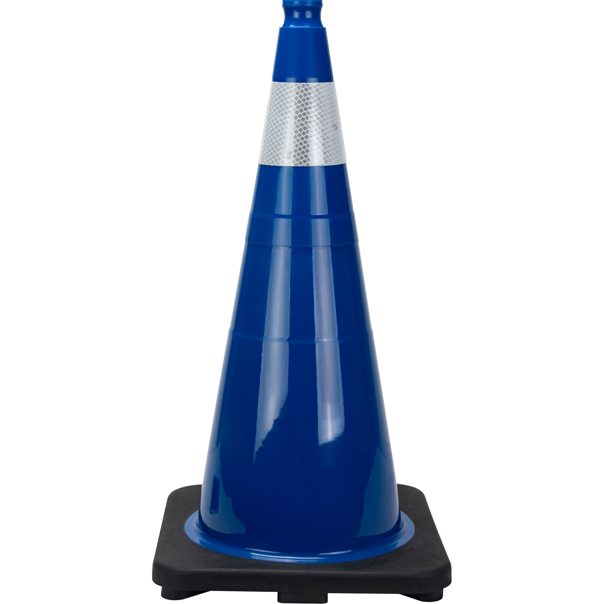 Cône de signalisation de première qualité, 28", Bleu, Bande(s) réfléchissante(s) 4"
