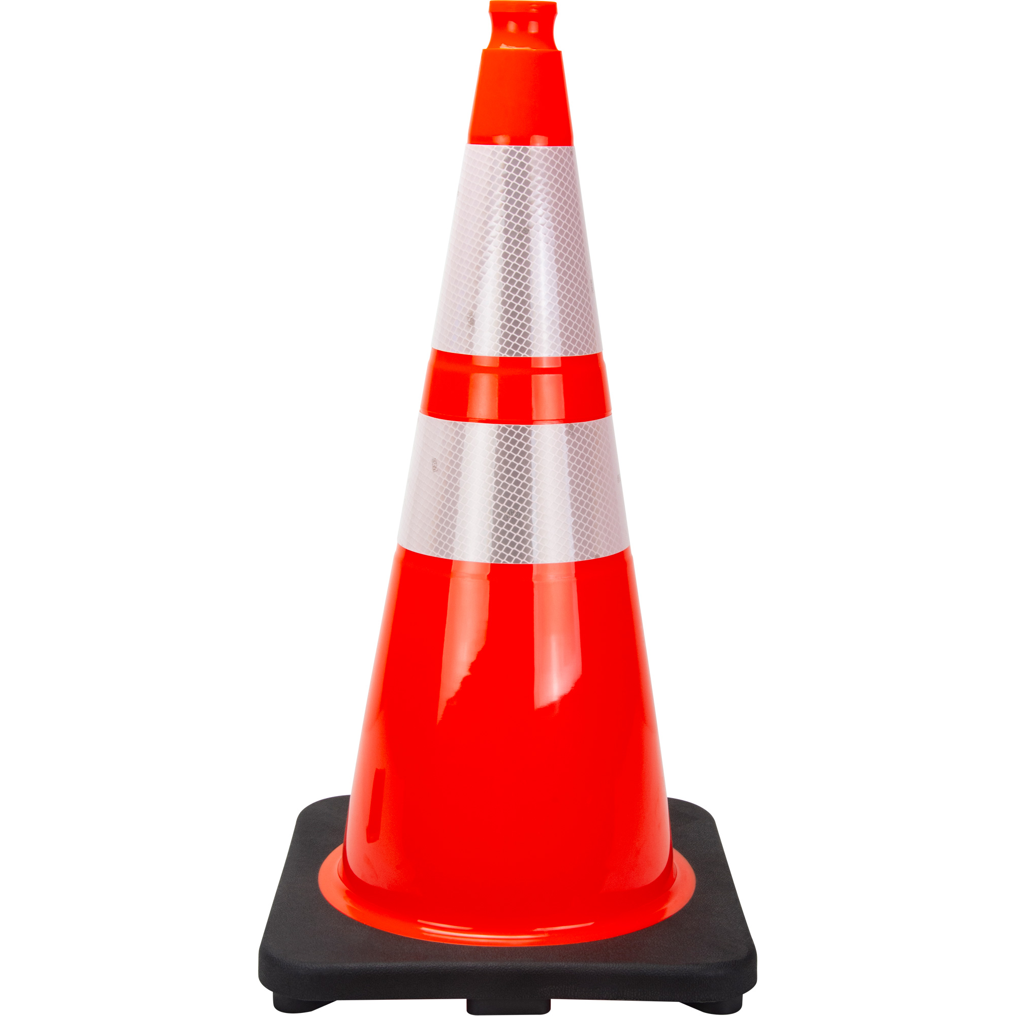 Cône de signalisation de première qualité, 28", Orange, Bande(s) réfléchissante(s) 4" & 6"