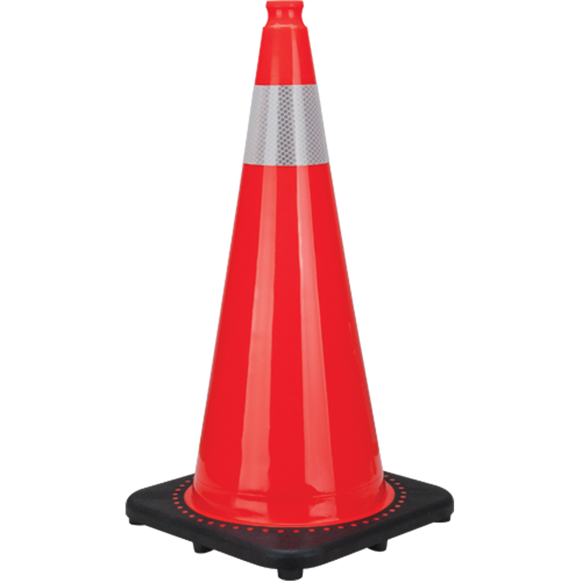 Cône de signalisation de première qualité, 28", Orange, Bande(s) réfléchissante(s) 4"