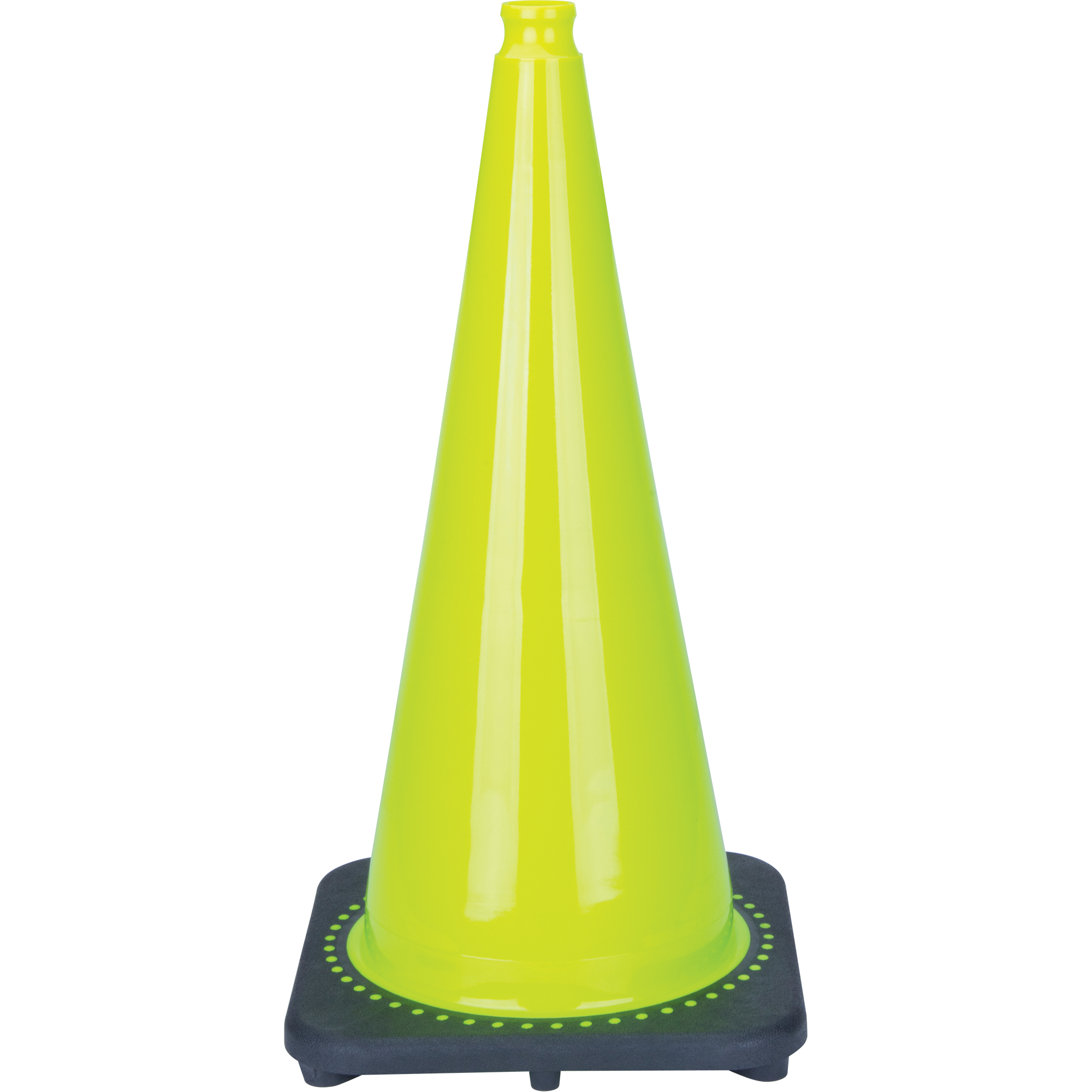 Cône de signalisation de première qualité, 28", Vert lime