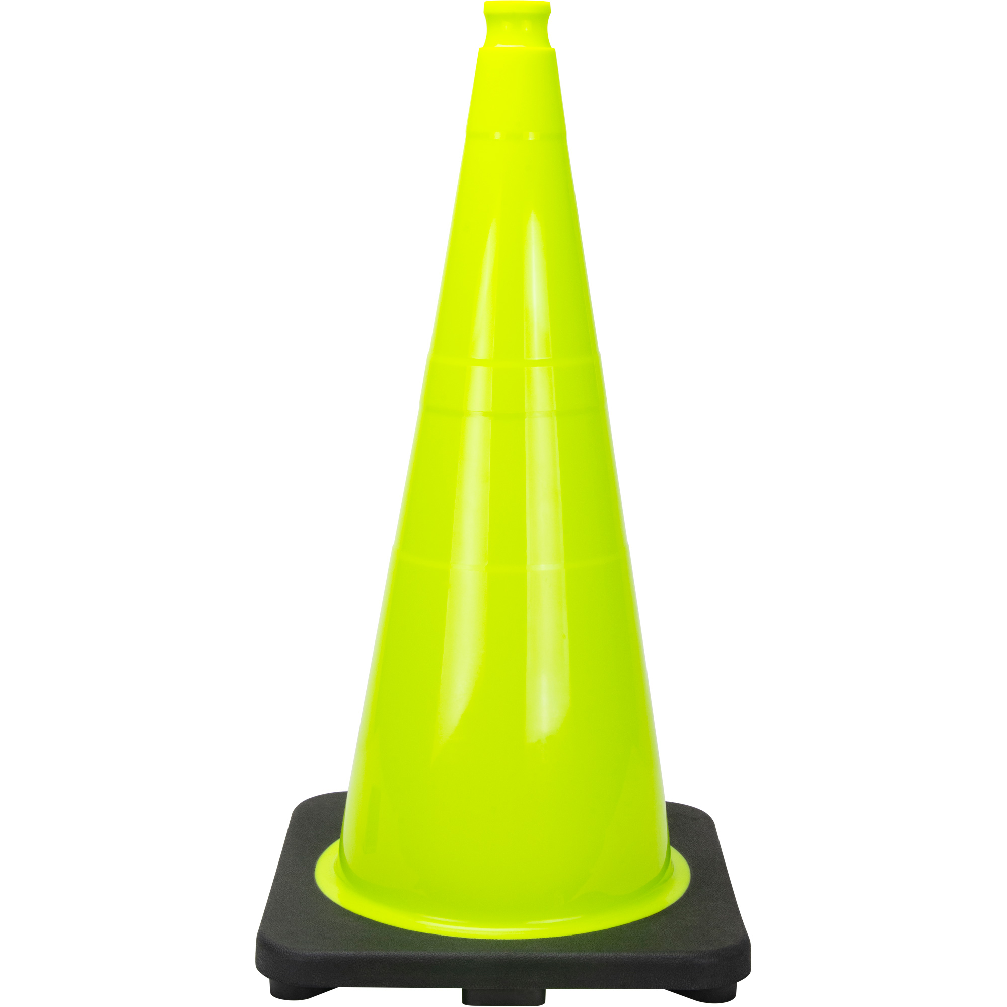 Cône de signalisation de première qualité, 28", Vert lime