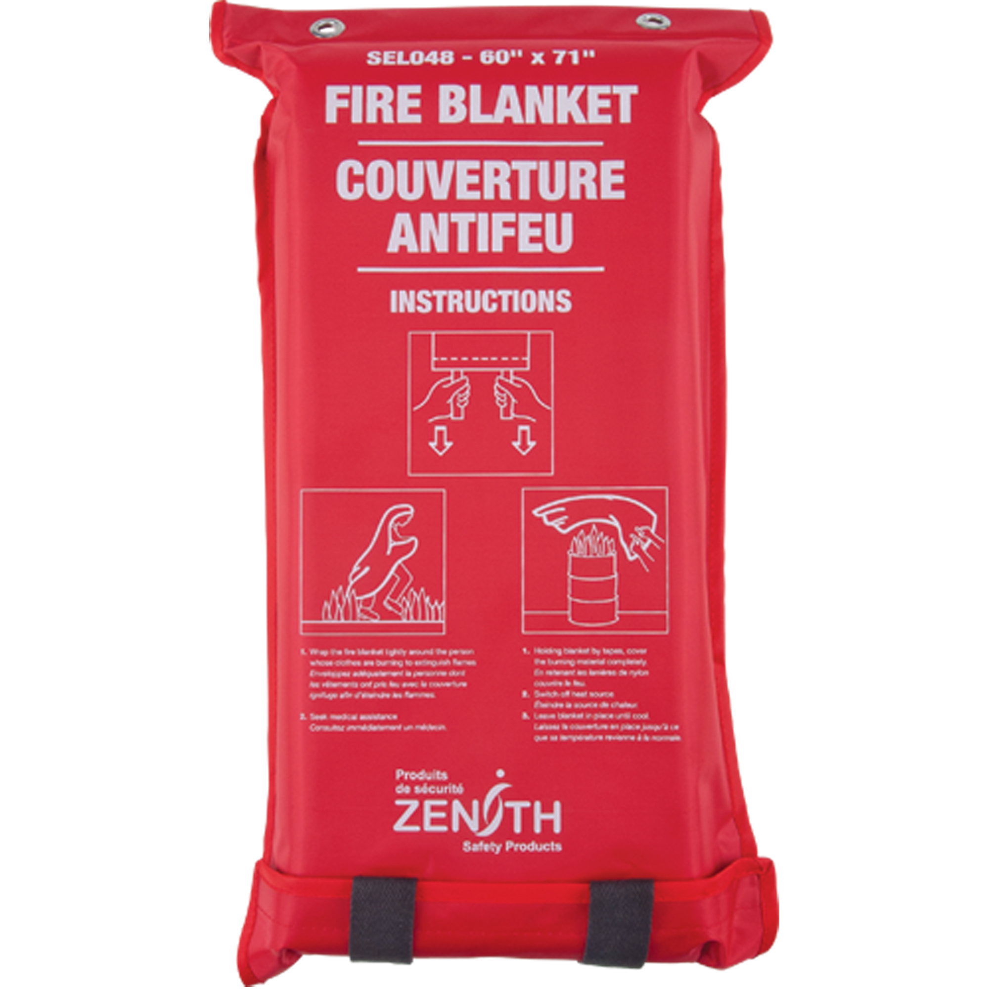 Couverture anti-feu, Fibre de verre, 60"la x 71"lo