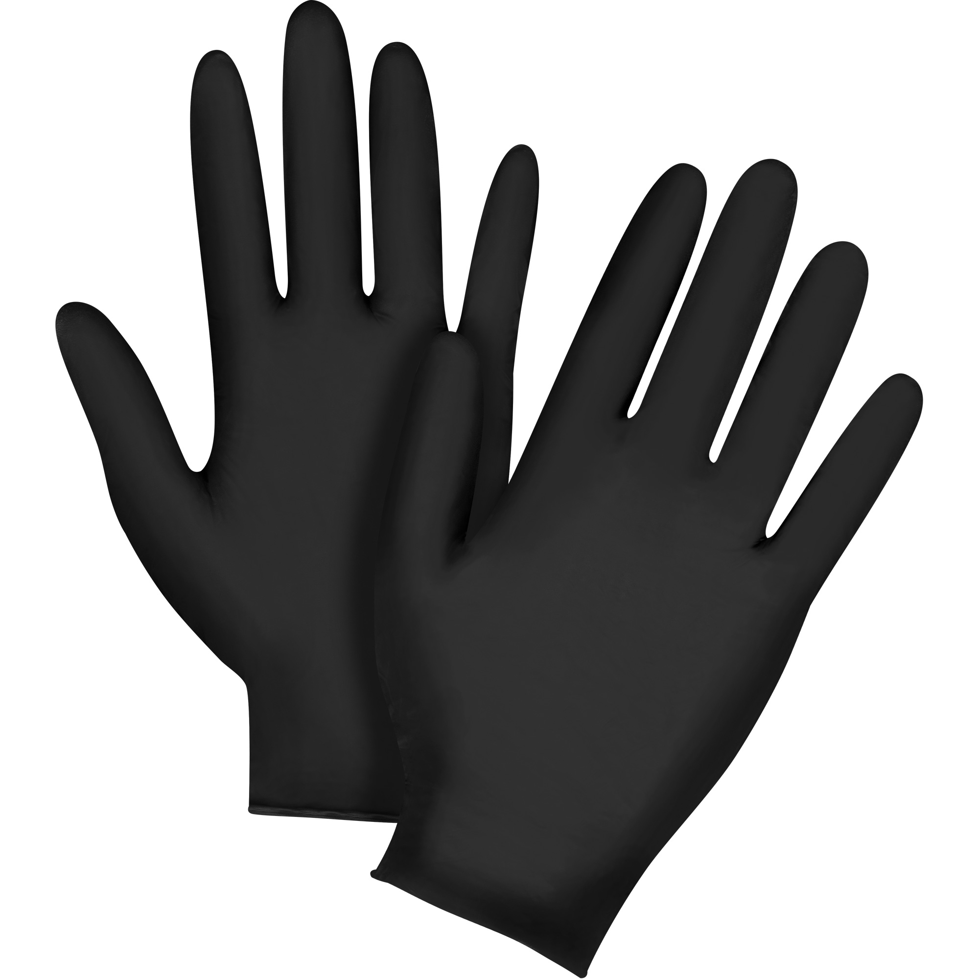 Emballages de gants jetables pour machine distributrice, Grand, Nitrile, 5 mils, Sans poudre, Noir, Classe 2