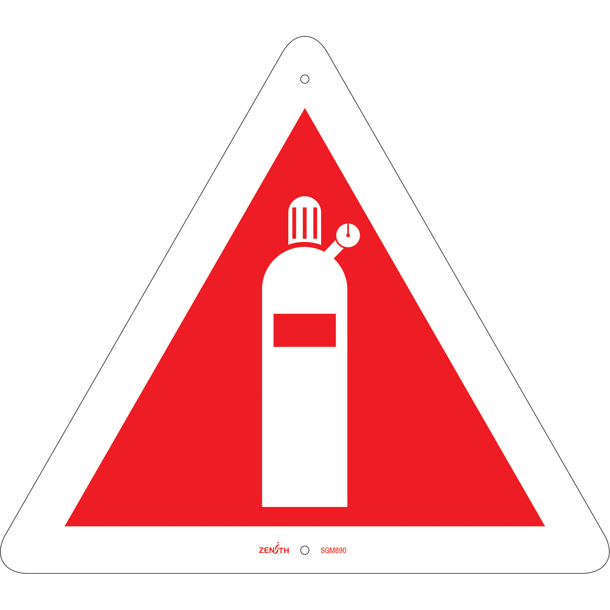 Enseigne de sécurité conforme à la CSA - Compressed Gas, 12" x 12", Plastique, Pictogramme