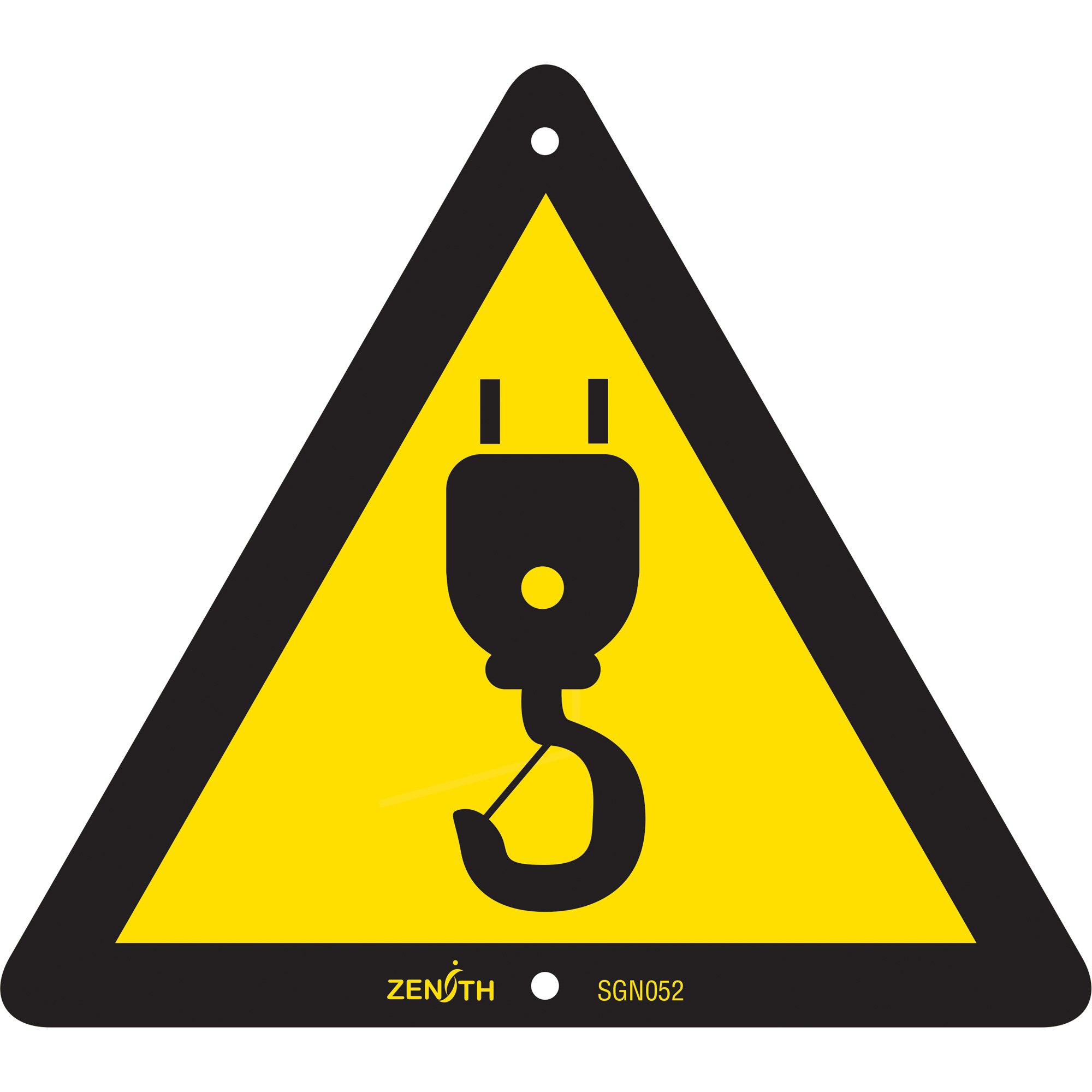 Enseigne de sécurité conforme à la CSA - Crane, 6" x 6", Plastique, Pictogramme