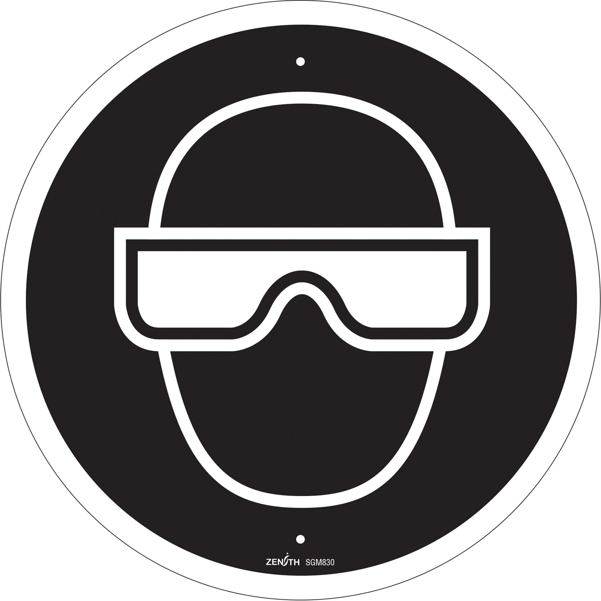 Enseigne de sécurité conforme à la CSA - Eye Protection Required, 12" x 12", Plastique, Pictogramme