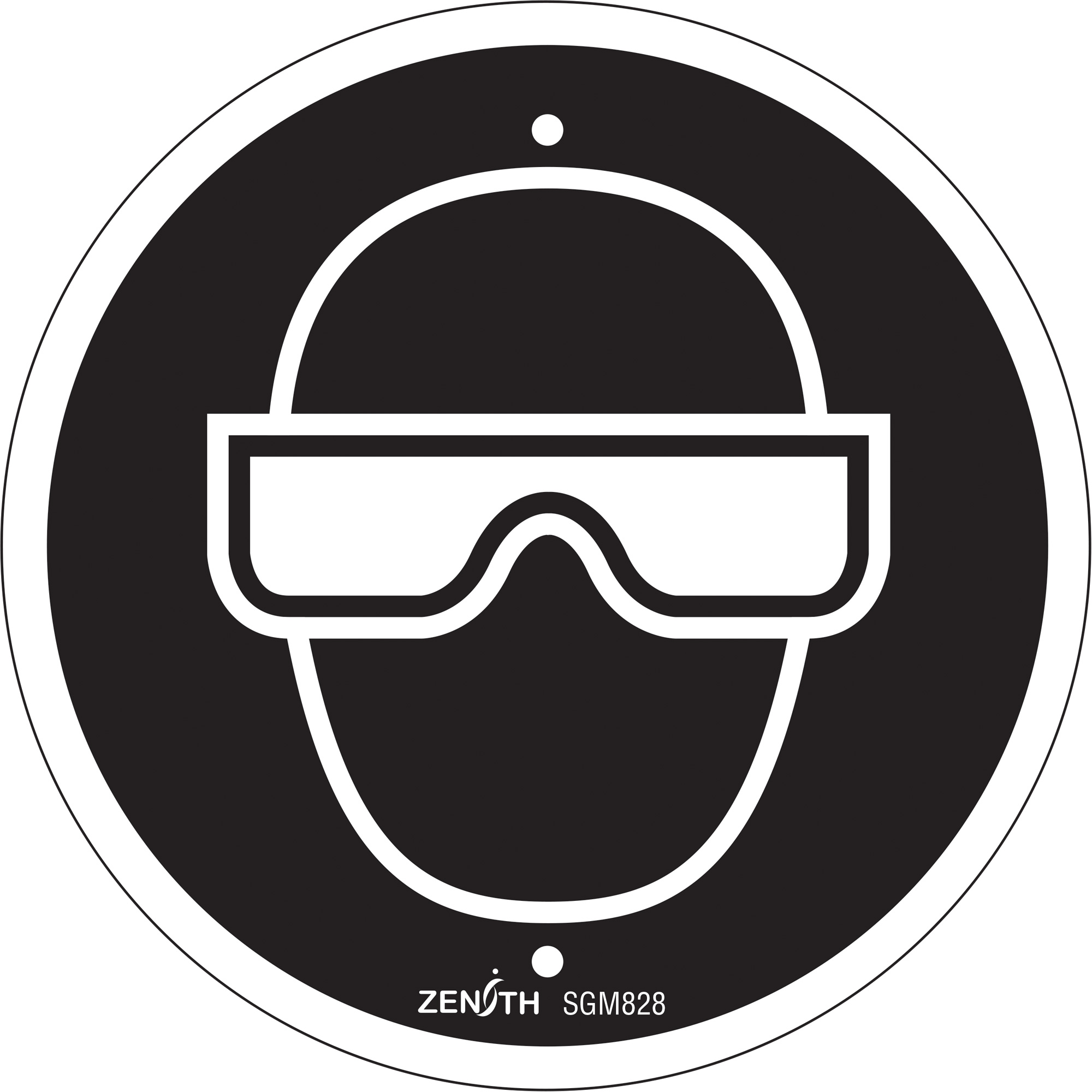 Enseigne de sécurité conforme à la CSA - Eye Protection Required, 6" x 6", Aluminium, Pictogramme