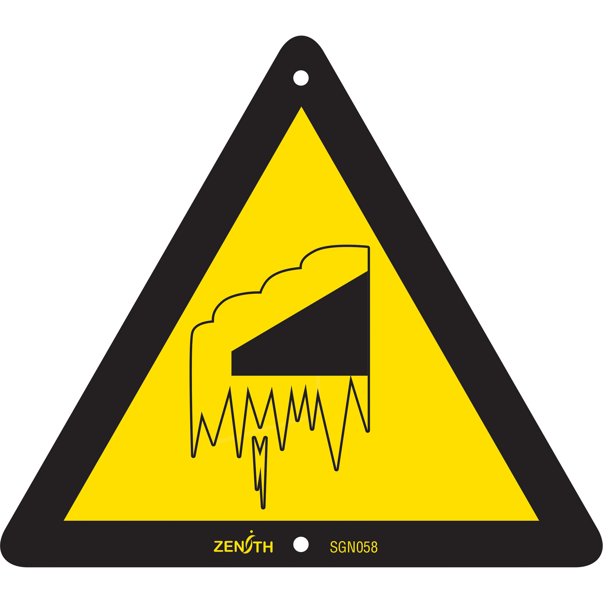 Enseigne de sécurité conforme à la CSA -Falling Snow/Ice, 6" x 6", Plastique, Pictogramme