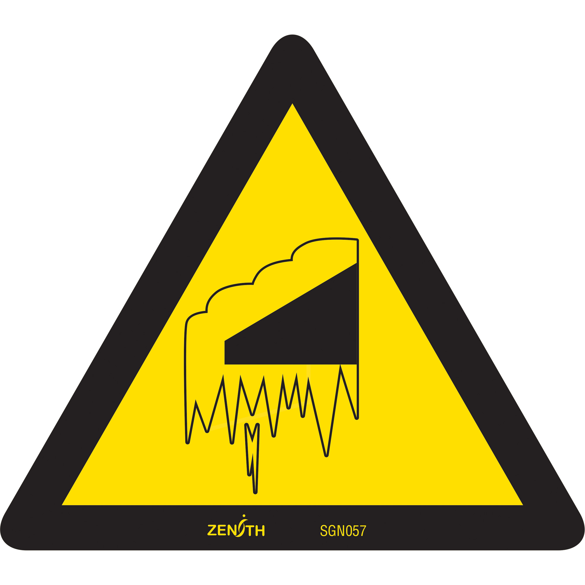 Enseigne de sécurité conforme à la CSA -Falling Snow/Ice, 6" x 6", Vinyle, Pictogramme
