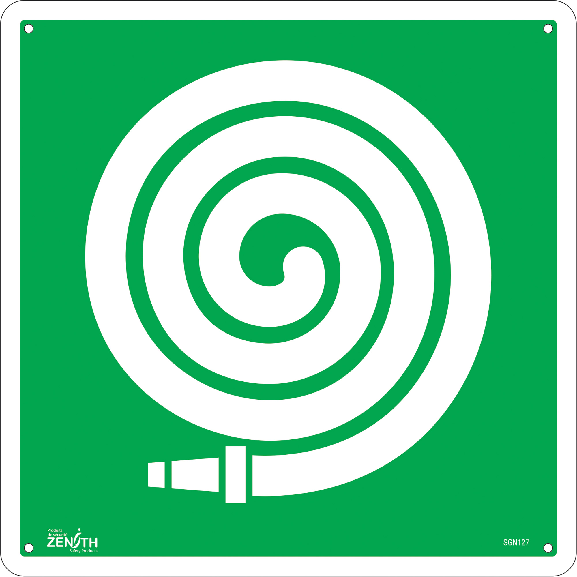 Enseigne de sécurité conforme à la CSA - Fire Hose, 12" x 12", Plastique, Pictogramme