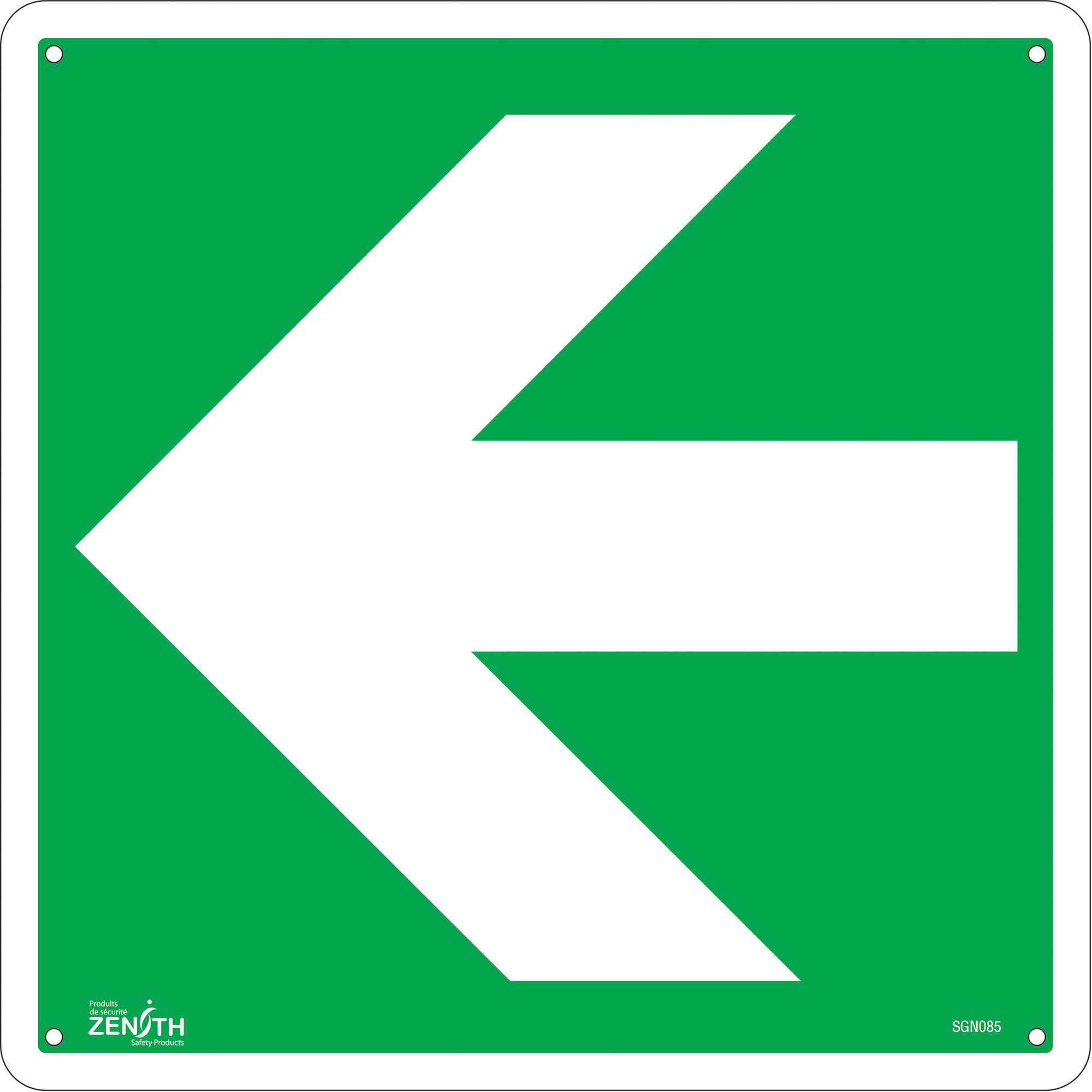 Enseigne de sécurité conforme à la CSA - Flèche, 12" x 12", Plastique, Pictogramme