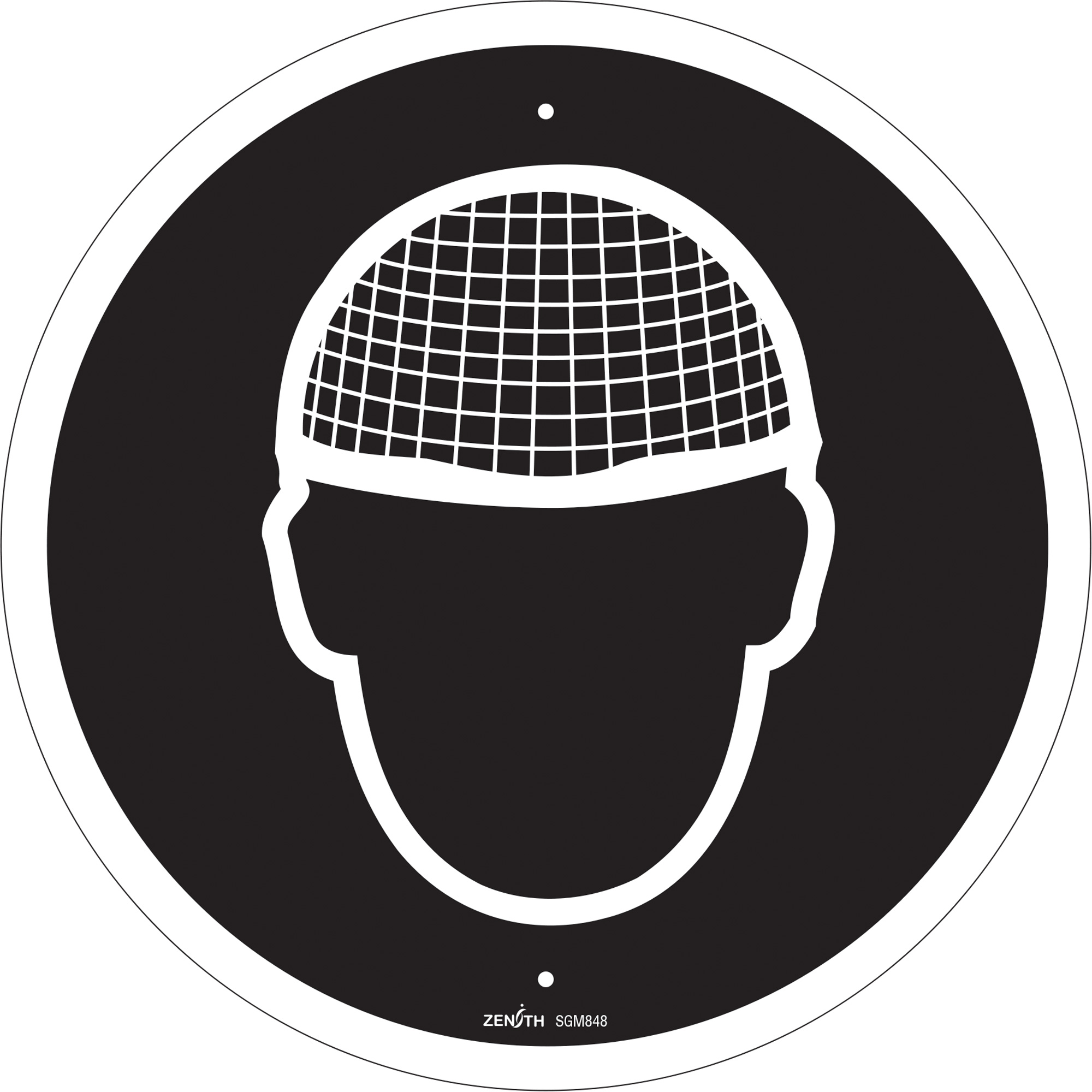 Enseigne de sécurité conforme à la CSA - Hair Net Required, 12" x 12", Plastique, Pictogramme