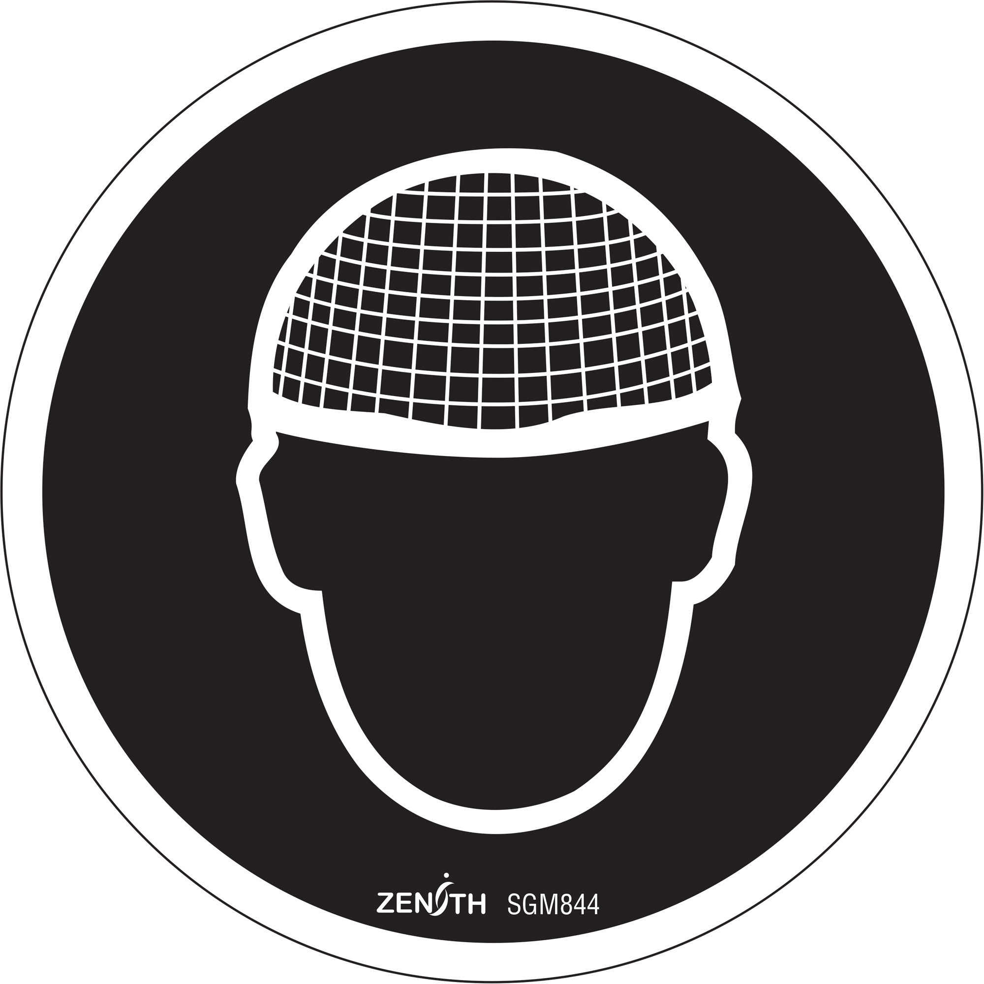 Enseigne de sécurité conforme à la CSA - Hair Net Required, 6" x 6", Vinyle, Pictogramme