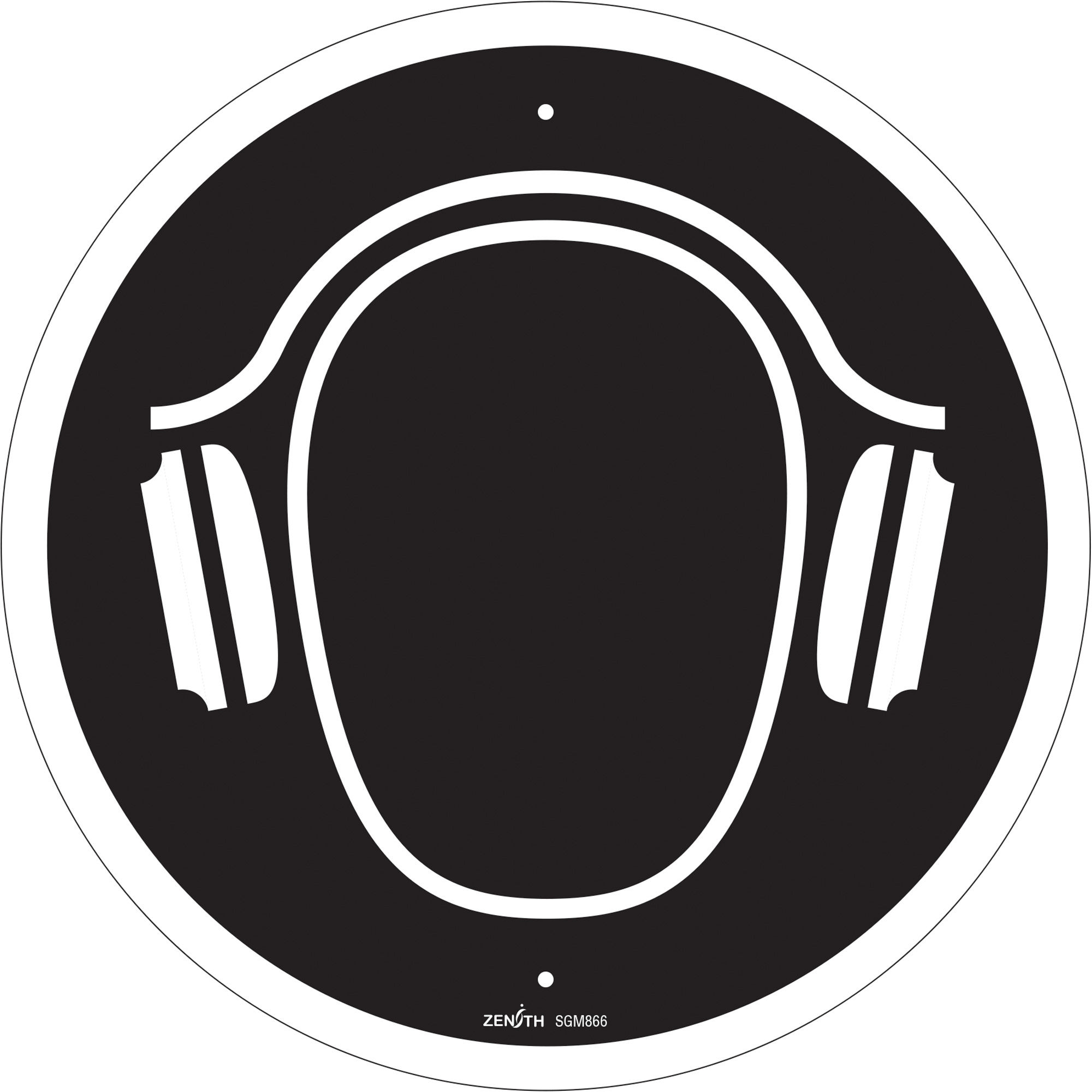 Enseigne de sécurité conforme à la CSA - Hearing Protection Required, 12" x 12", Plastique, Pictogramme