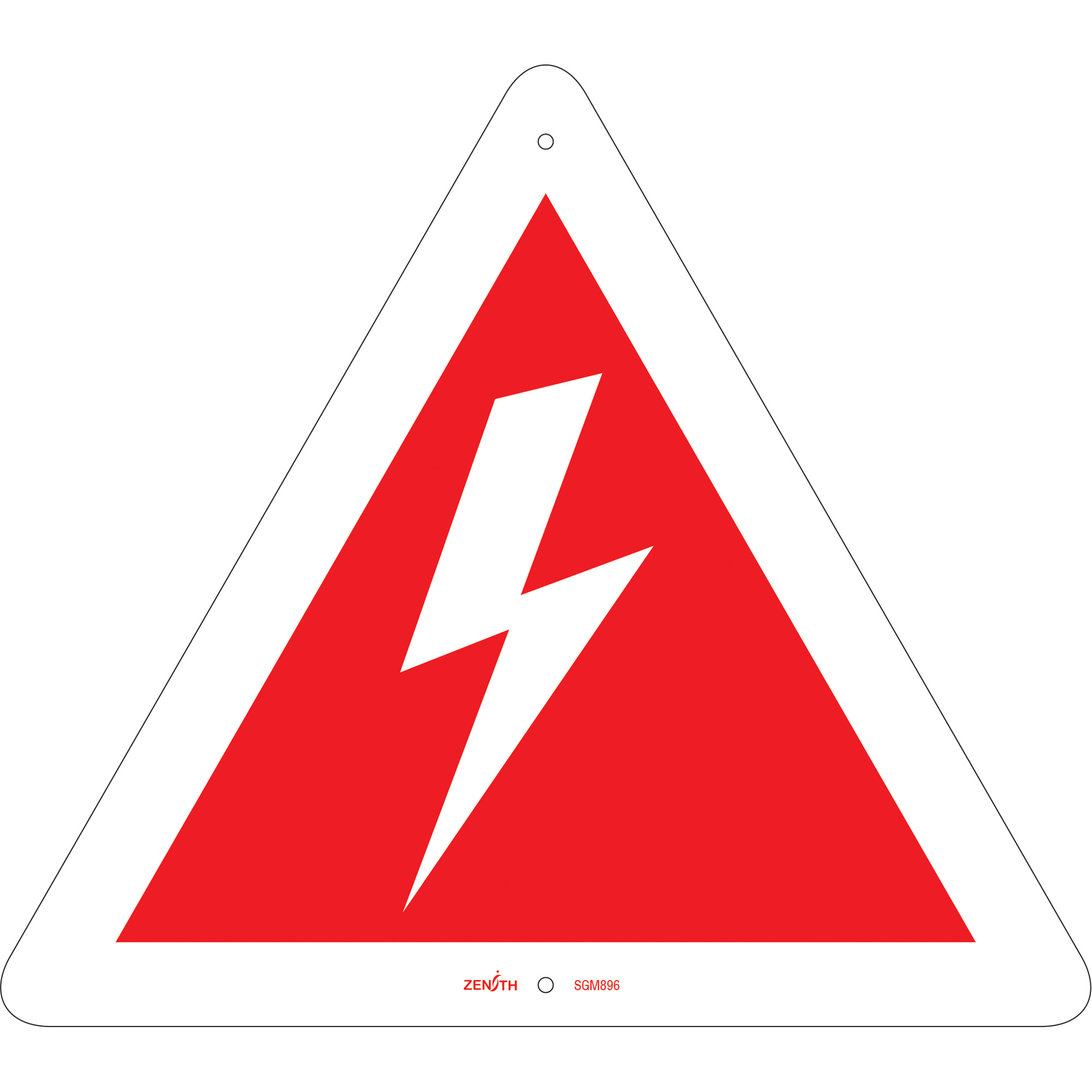 Enseigne de sécurité conforme à la CSA - High Voltage, 12" x 12", Plastique, Pictogramme