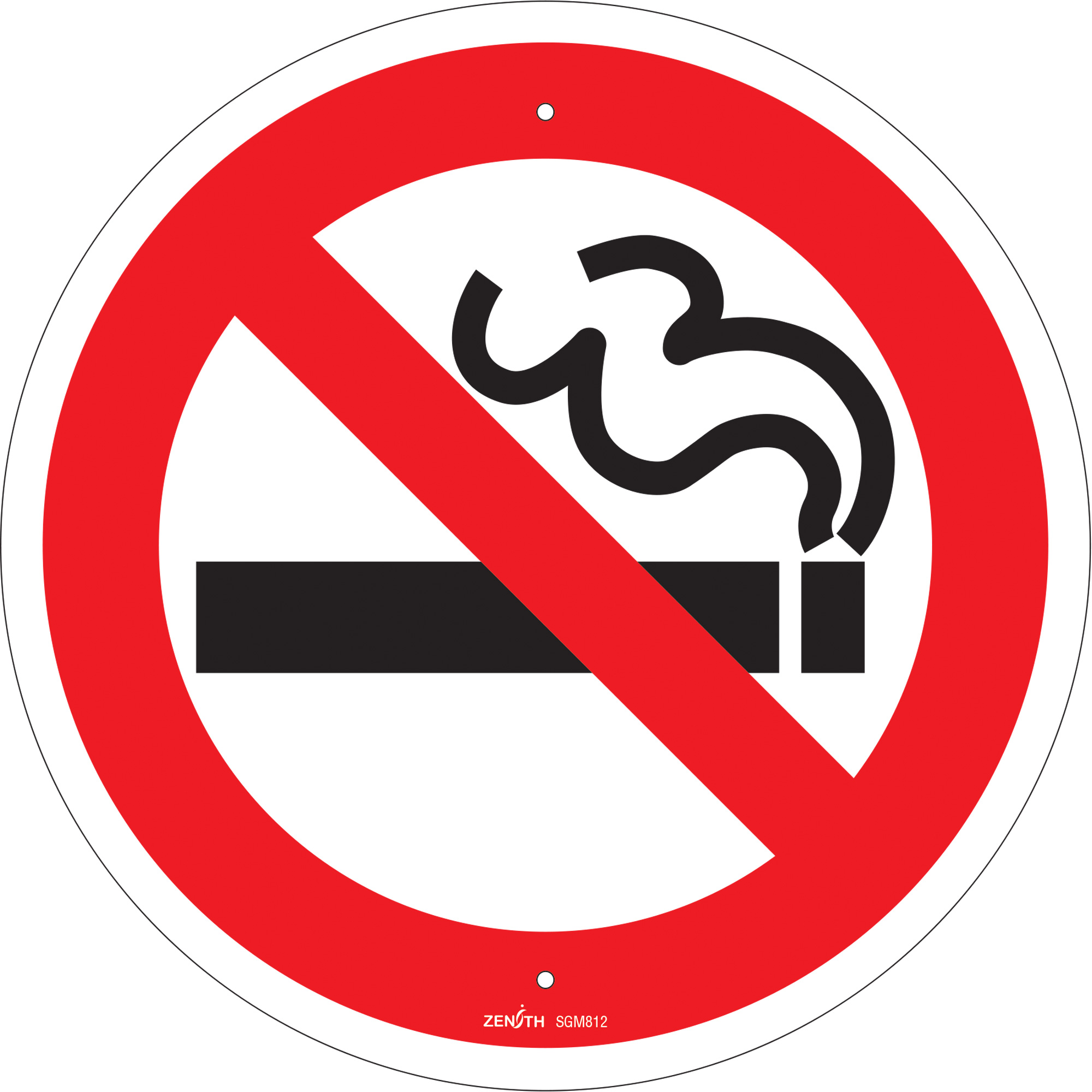 Enseigne de sécurité conforme à la CSA - No Smoking, 12" x 12", Plastique, Pictogramme