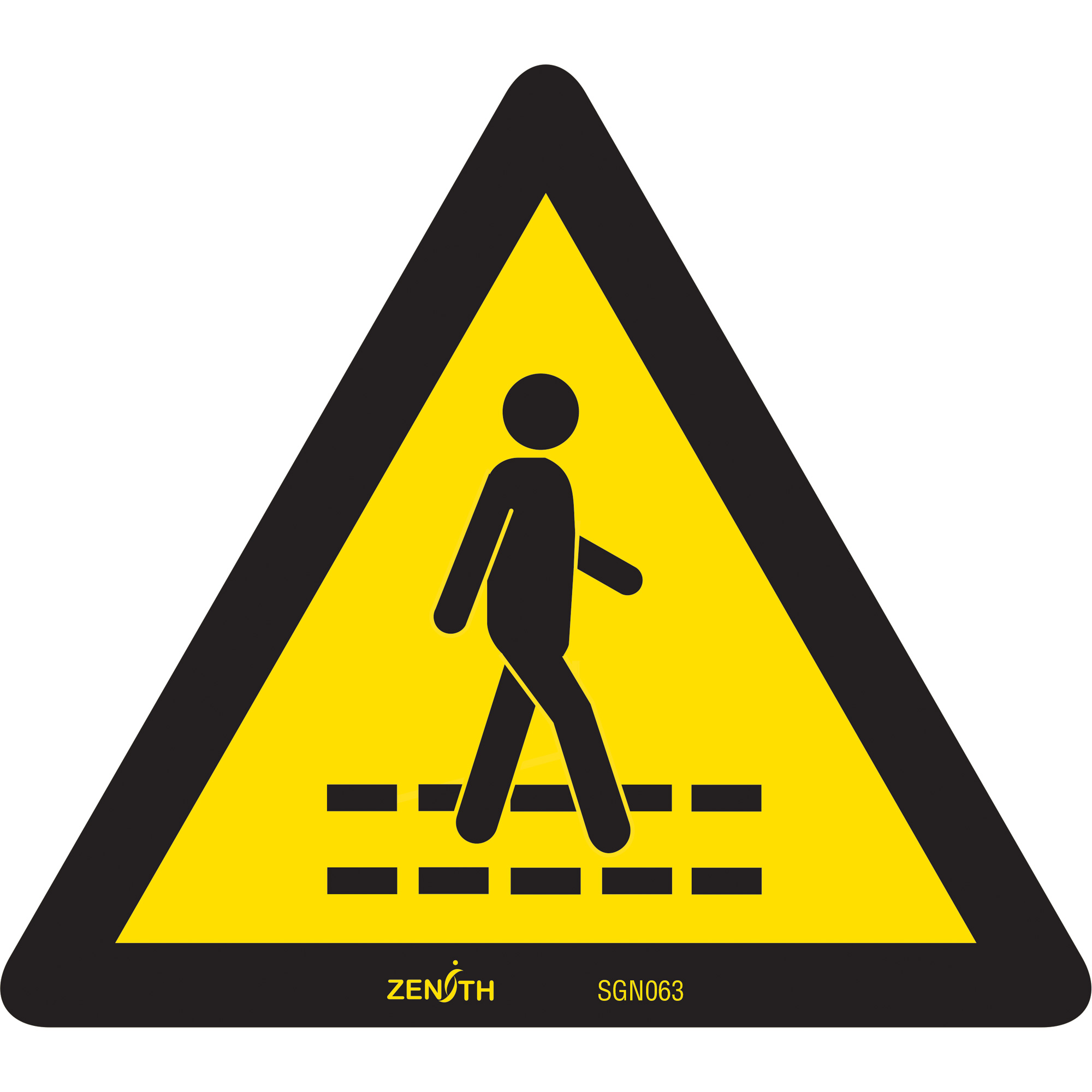 Enseigne de sécurité conforme à la CSA - Pedestrian Safety Lane, 6" x 6", Vinyle, Pictogramme