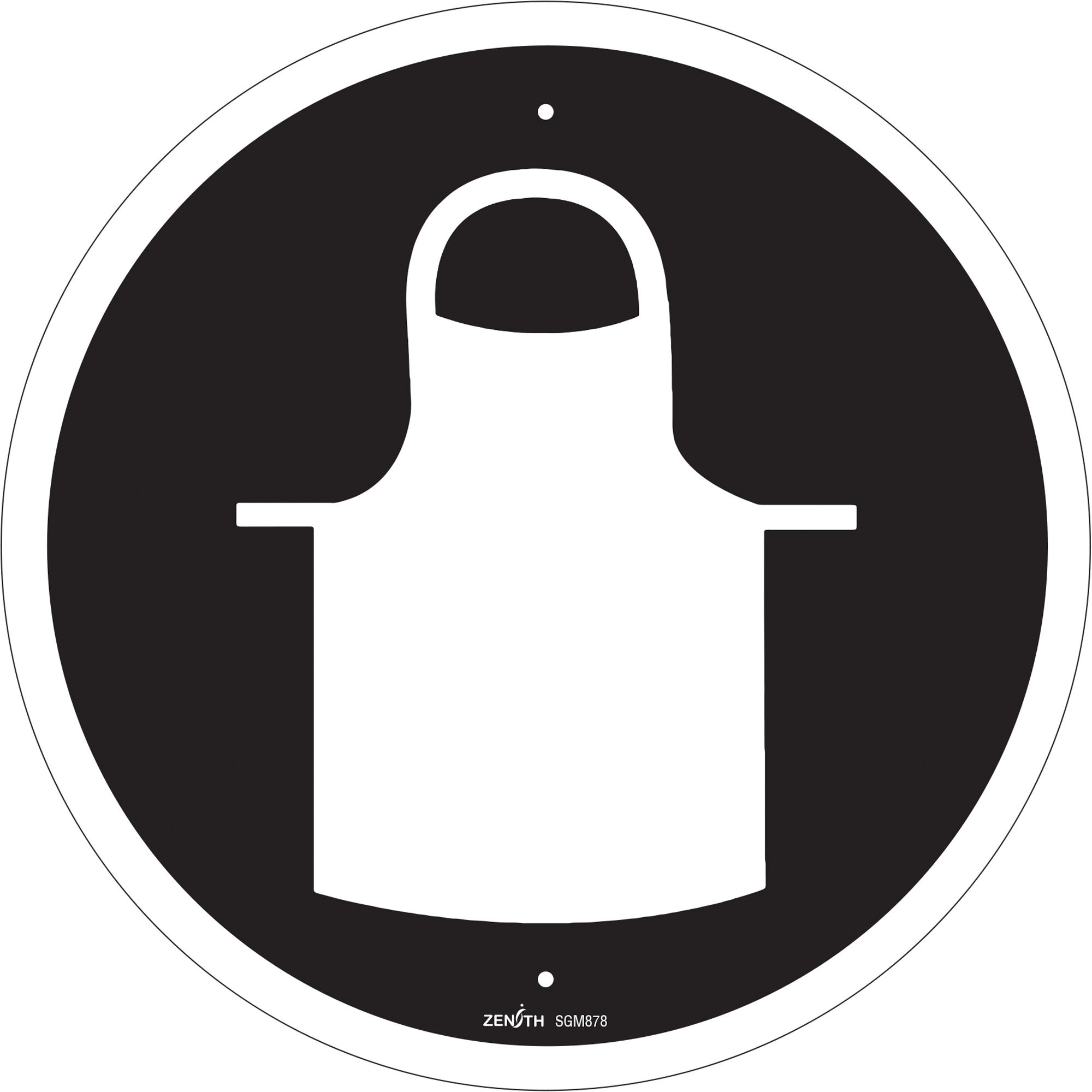 Enseigne de sécurité conforme à la CSA - Protective Clothing, 12" x 12", Plastique, Pictogramme