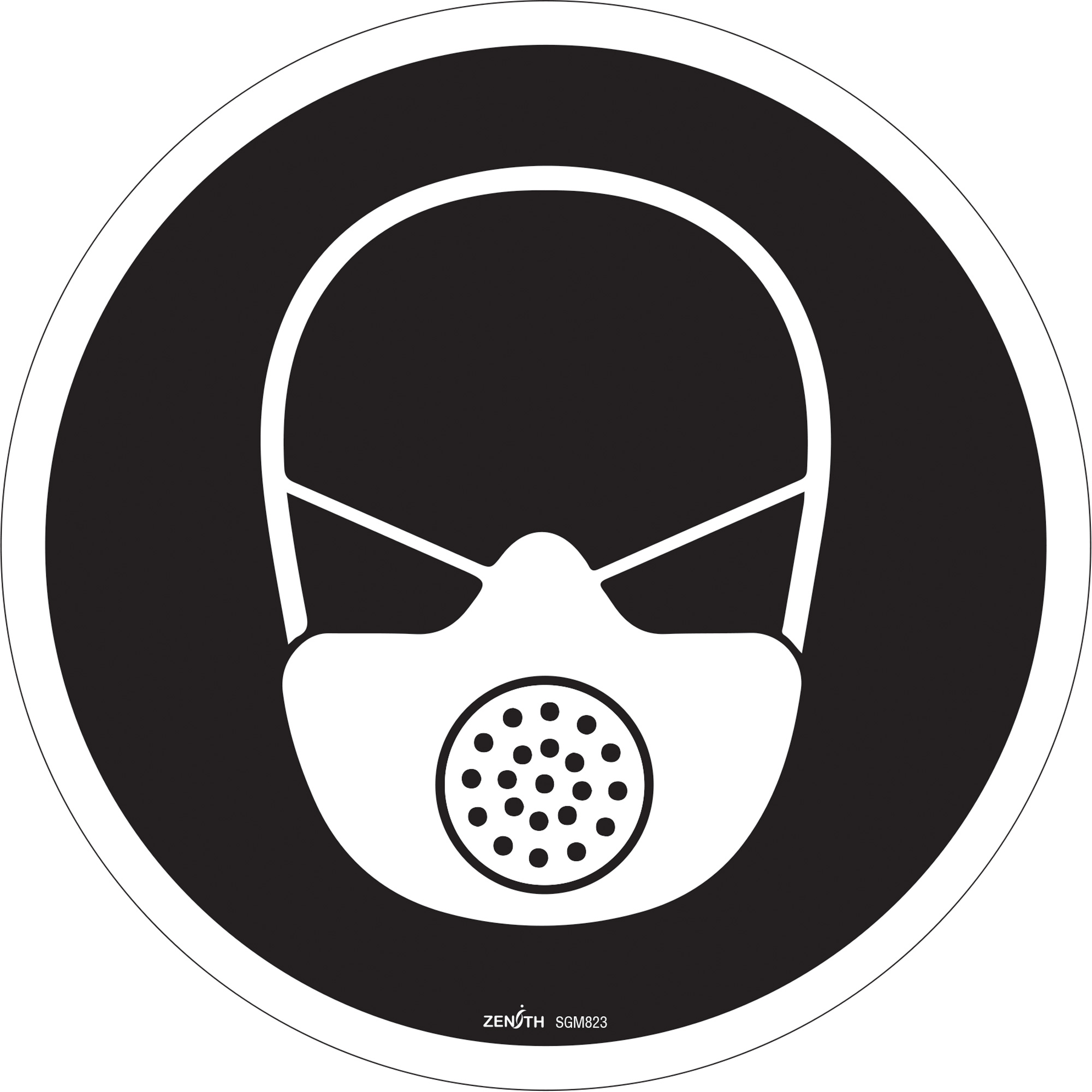 Enseigne de sécurité conforme à la CSA - Respiratory Protection Required, 12" x 12", Vinyle, Pictogramme