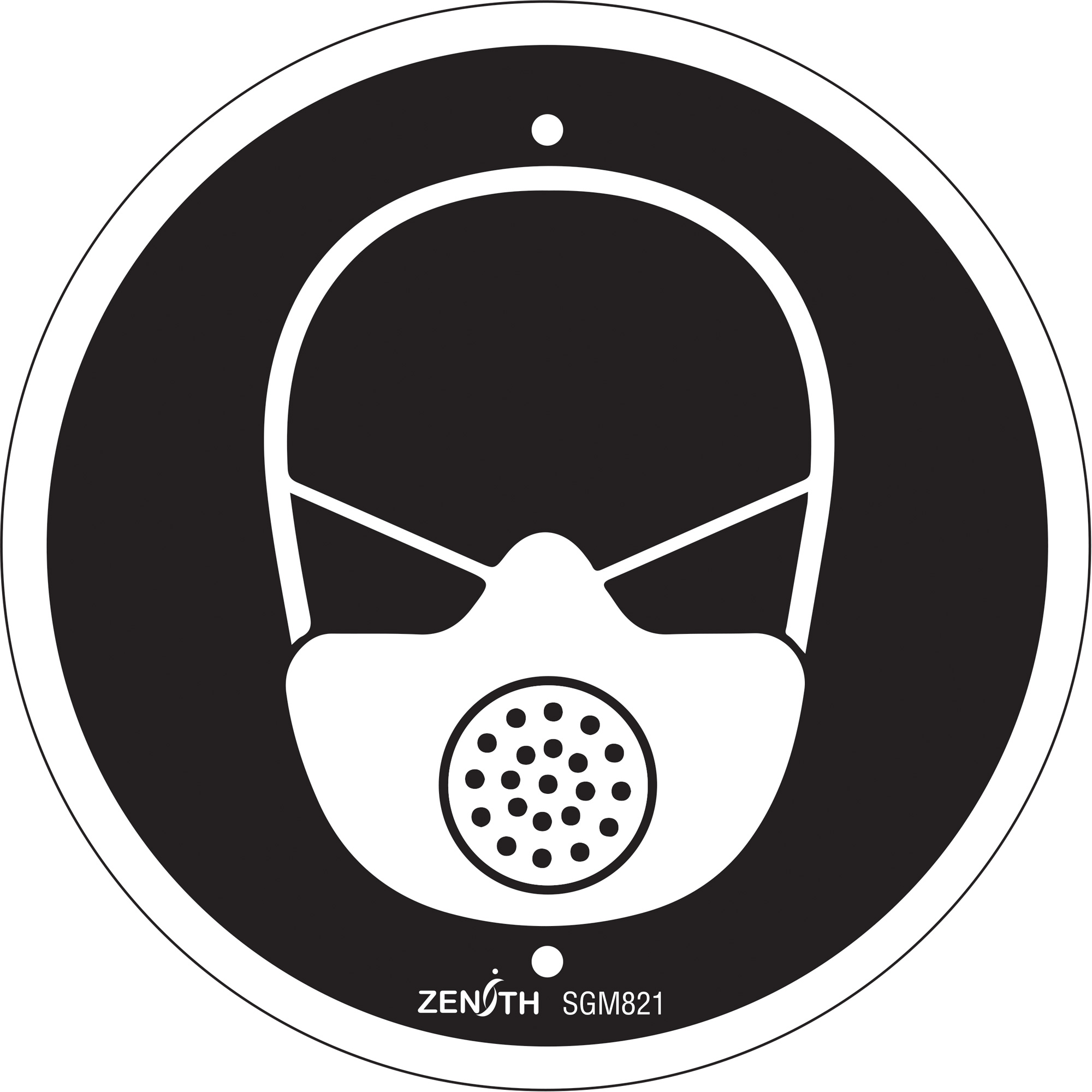 Enseigne de sécurité conforme à la CSA - Respiratory Protection Required, 6" x 6", Plastique, Pictogramme