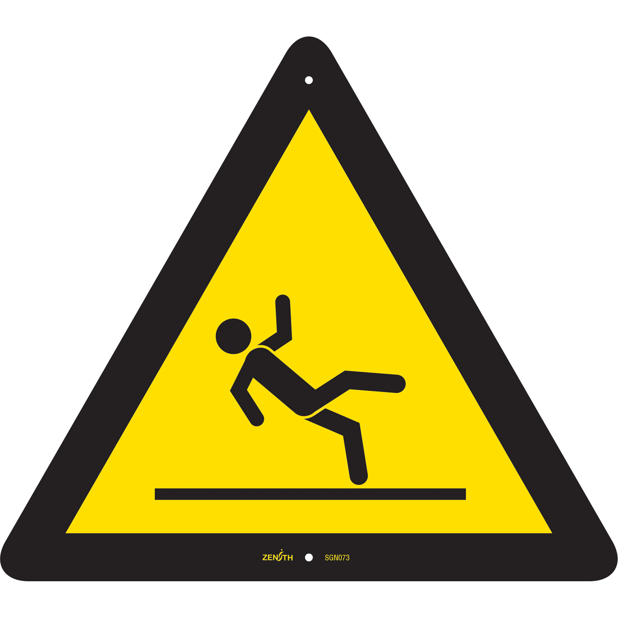Enseigne de sécurité conforme à la CSA - Slippery Surface, 12" x 12", Plastique, Pictogramme