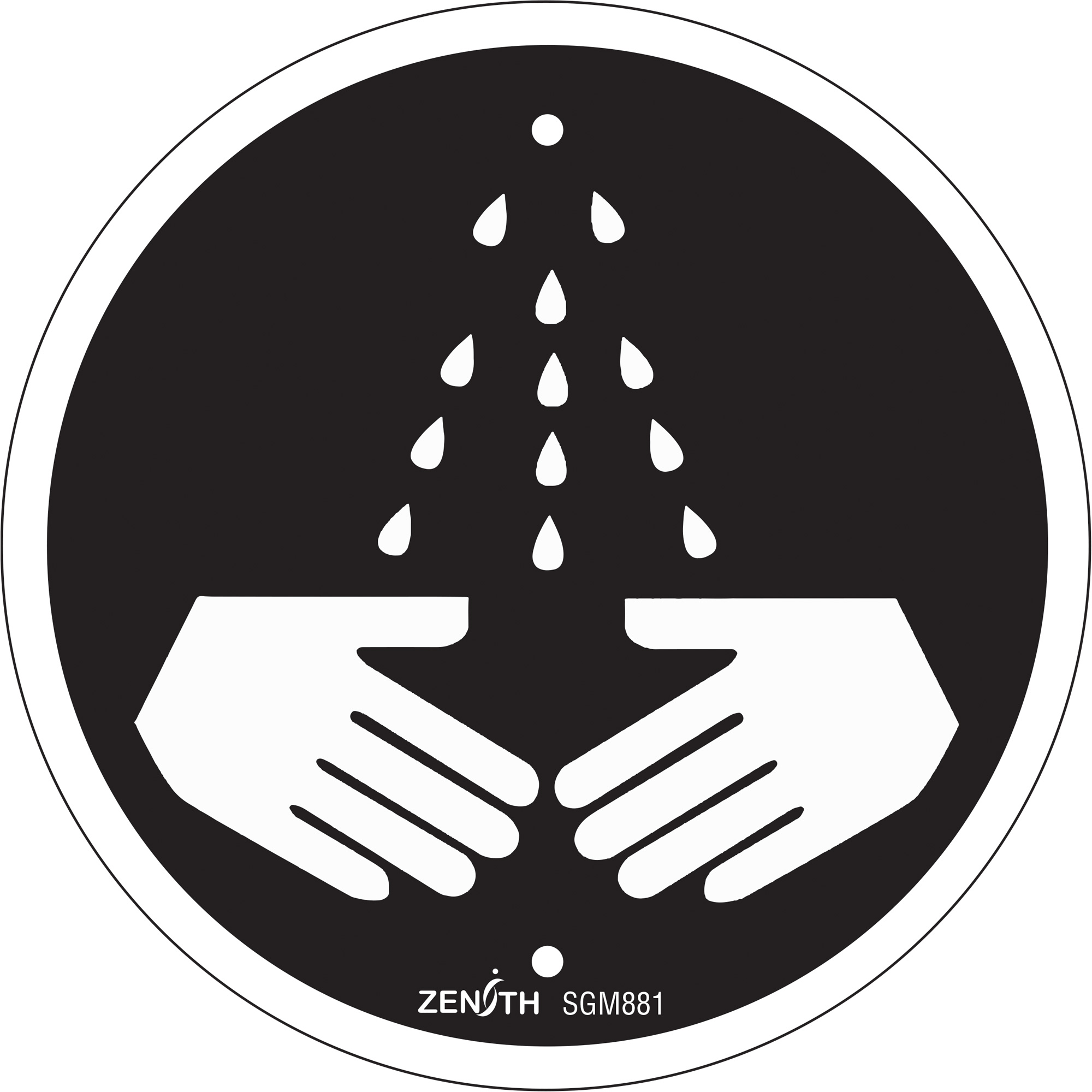 Enseigne de sécurité conforme à la CSA - Wash Your Hands, 6" x 6", Plastique, Pictogramme