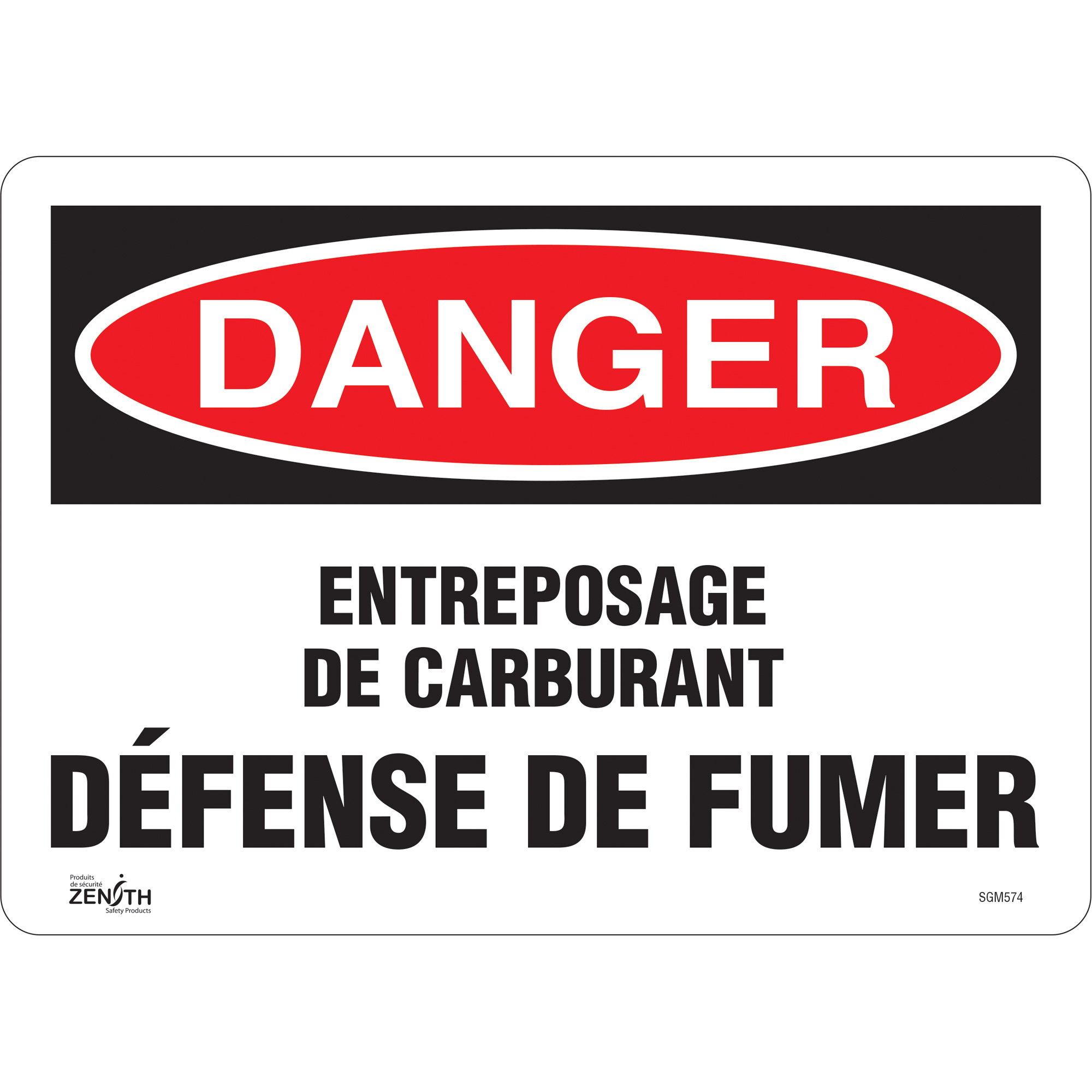 Enseigne «Défense De Fumer», 10" x 14", Vinyle, Français