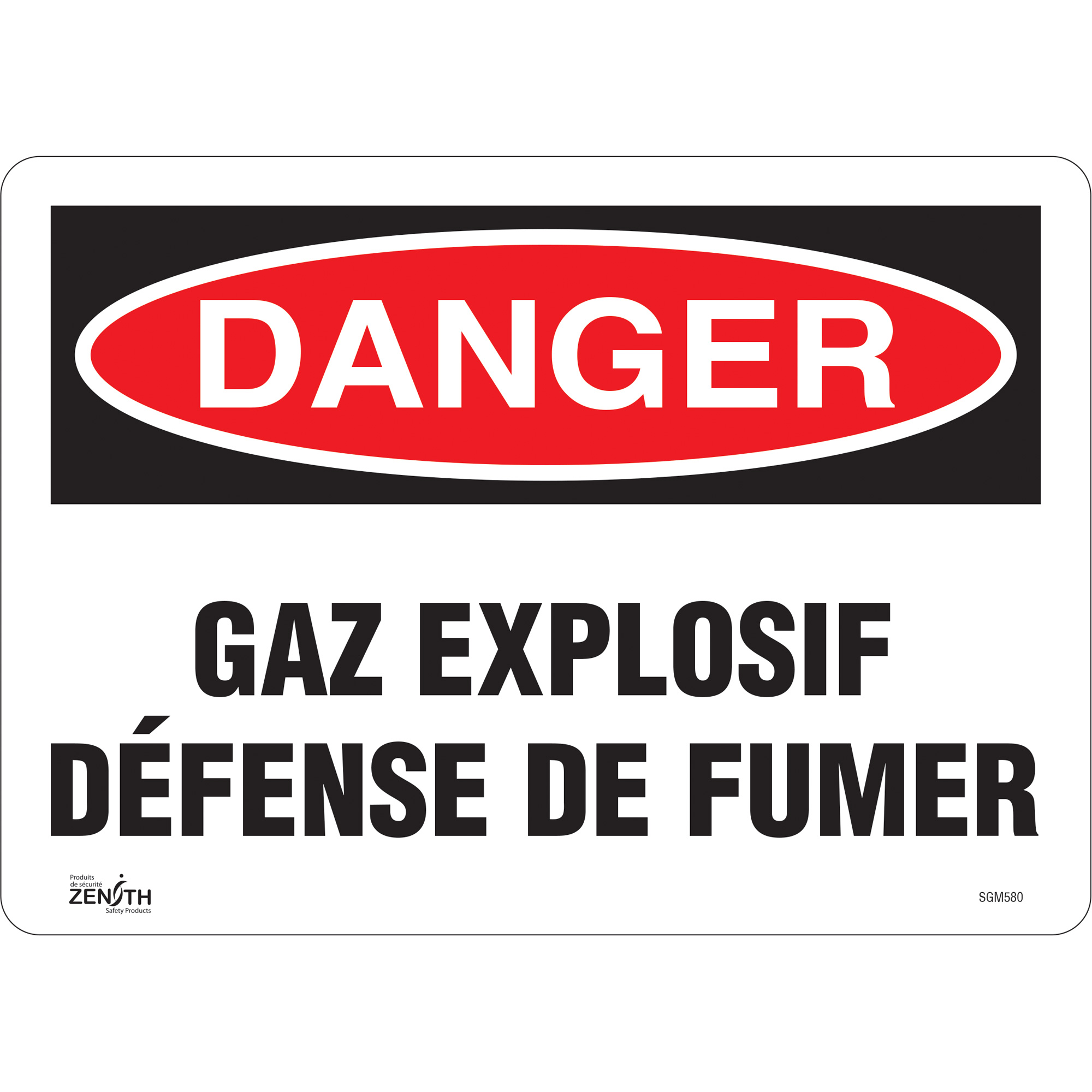 Enseigne «Défense De Fumer», 10" x 14", Vinyle, Français