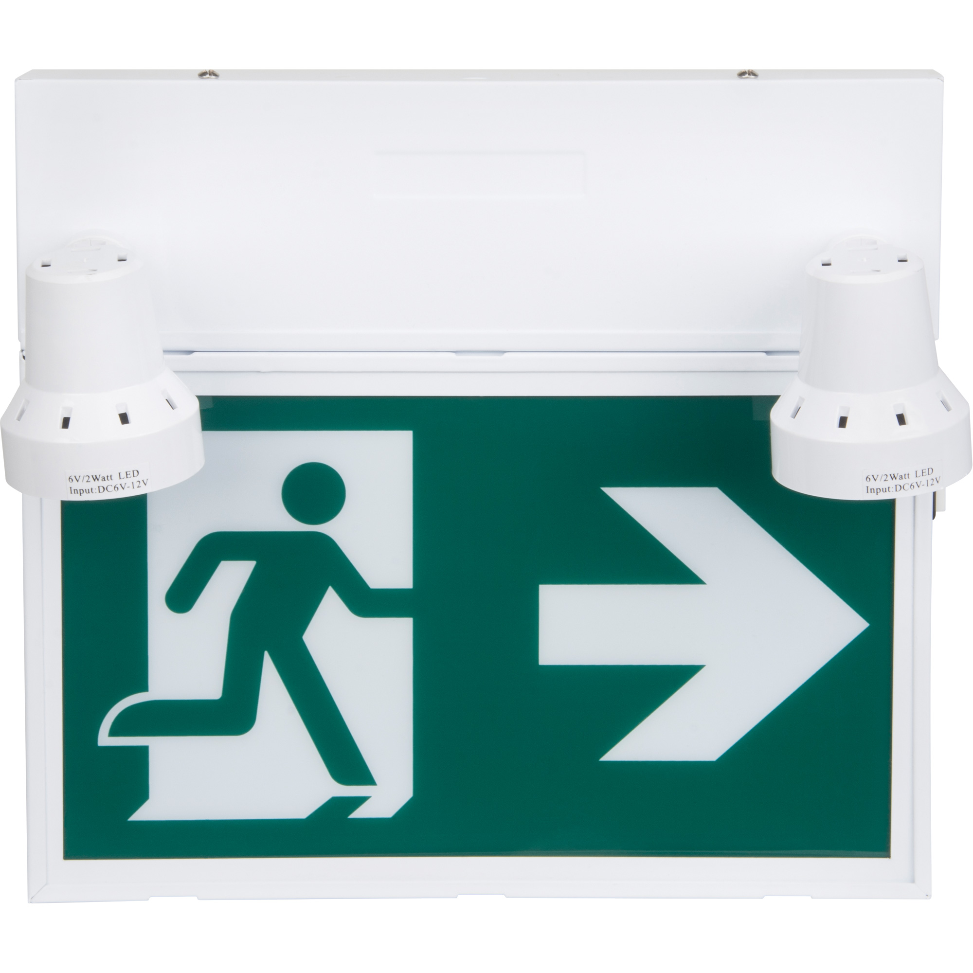 Enseigne d'homme qui court avec éclairage de sécurité, DEL, À piles/À raccordement fixe, 12-1/10" lo x 11" la, Pictogramme