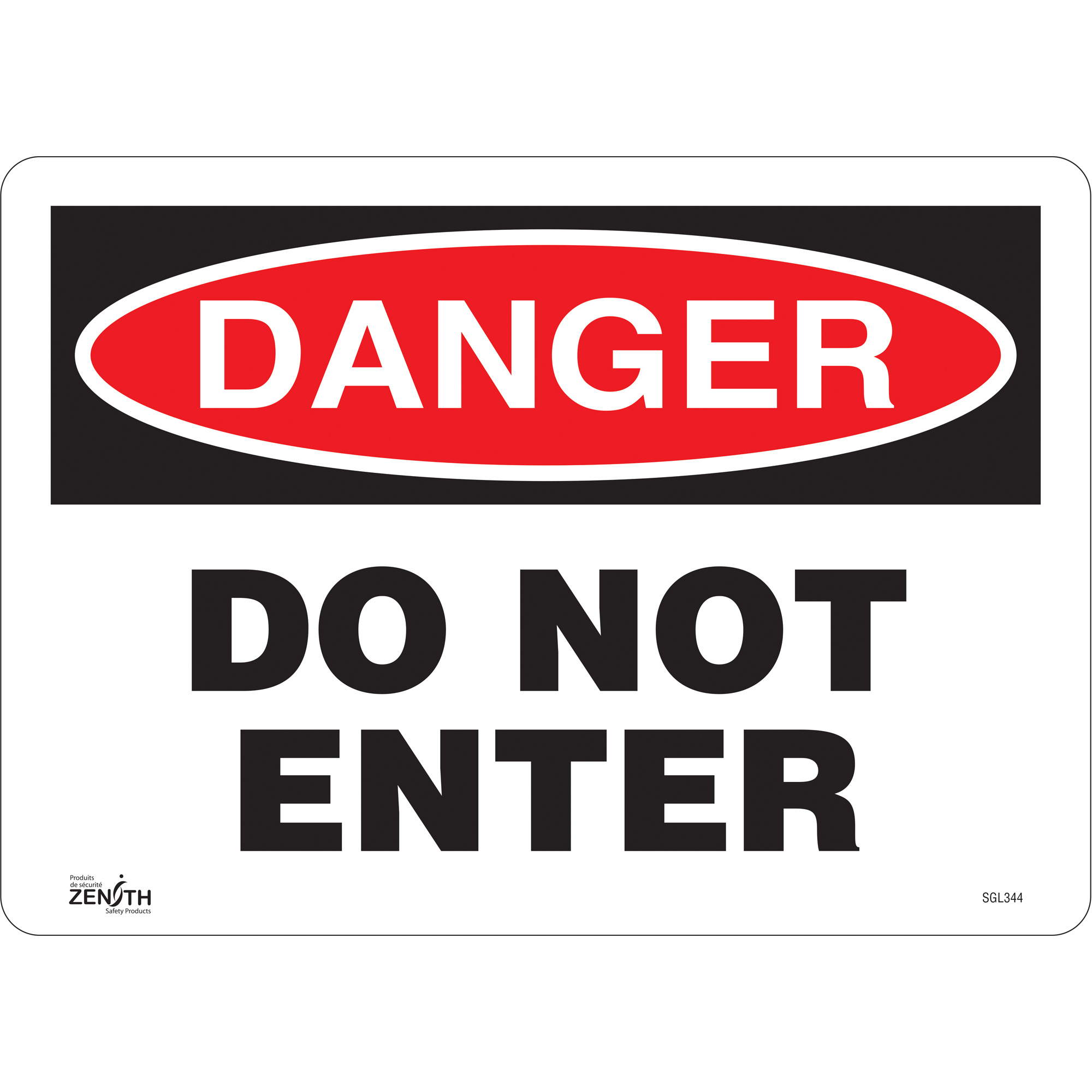 Enseigne «Do Not Enter», 10" x 14", Vinyle, Anglais