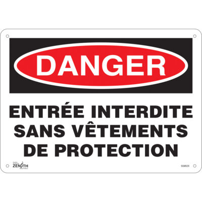 Enseigne «Entrée Interdite», 10" x 14", Aluminium, Français